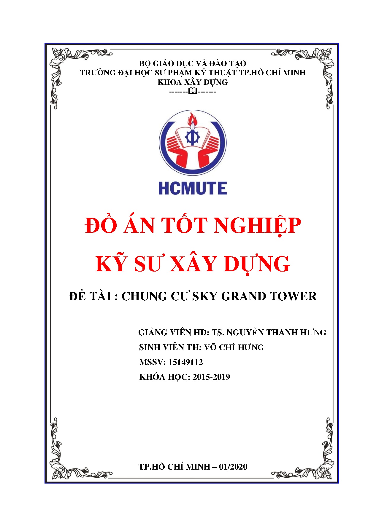 Đồ án tốt nghiệp - Chung cư Sky Grand Tower