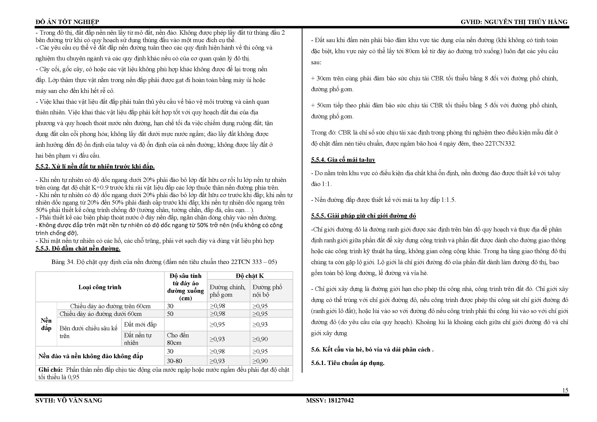 Đồ án tốt nghiệp - Thiết kế - Nâng cấp mở rộng tuyến đường đô Thị Đỗ Xuân Hợp (Địa điểm: PPLBTTĐTHCM - Trang 22