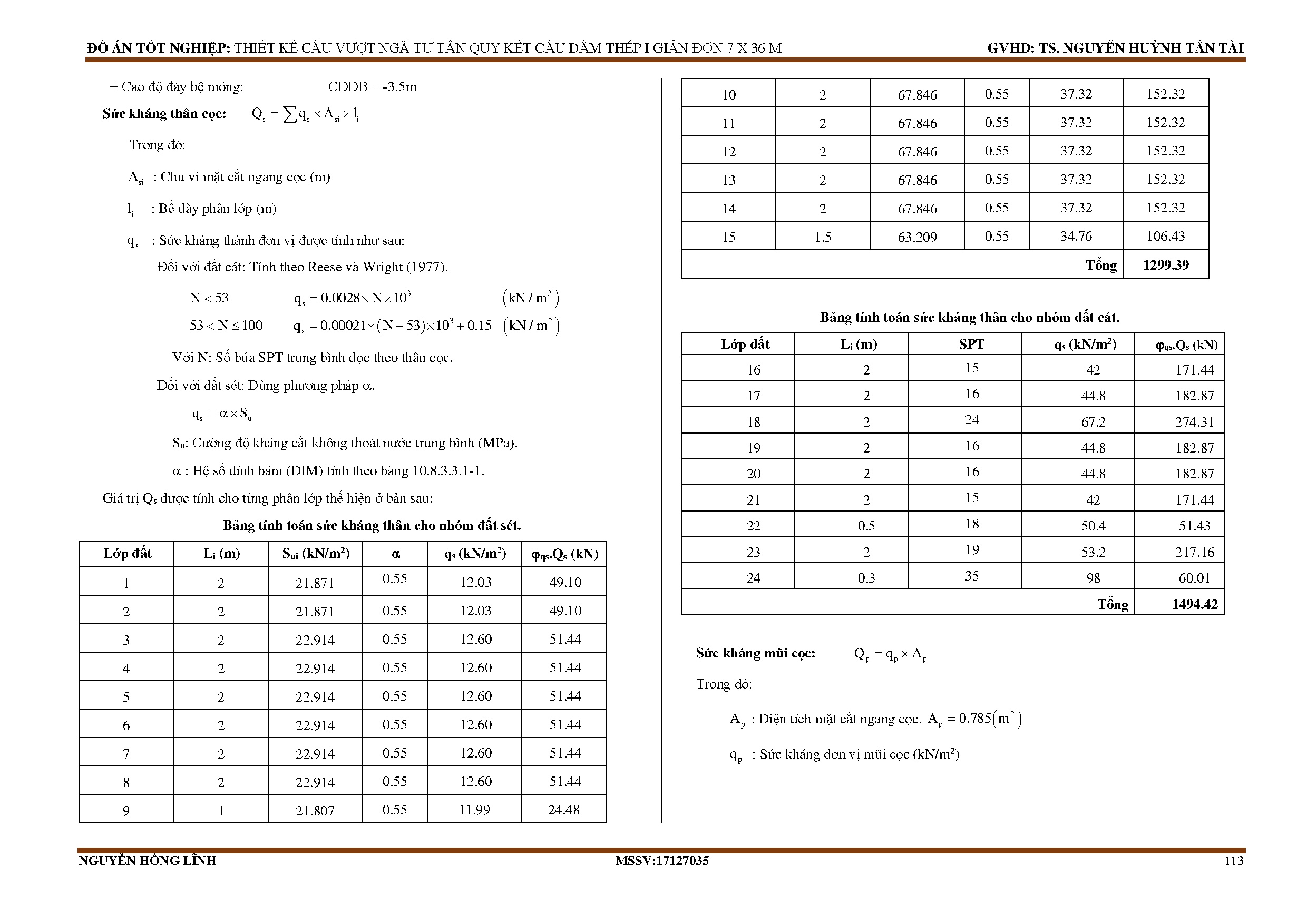 Đồ án tốt nghiệp - Thiết kế cầu vượt ngã tư Tân Quy tiết diện dầm thép 1 liên hợp bản BTCT 7x36m - Trang 114