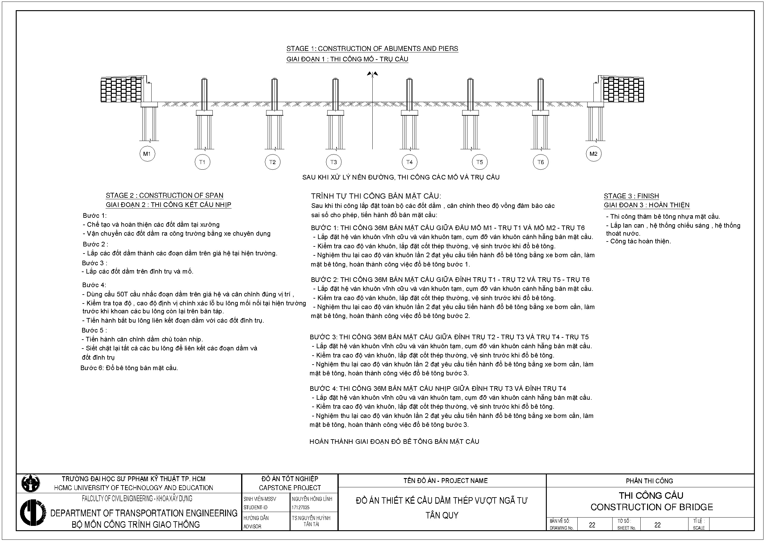 Đồ án tốt nghiệp - Thiết kế cầu vượt ngã tư Tân Quy tiết diện dầm thép 1 liên hợp bản BTCT 7x36m - Trang 152