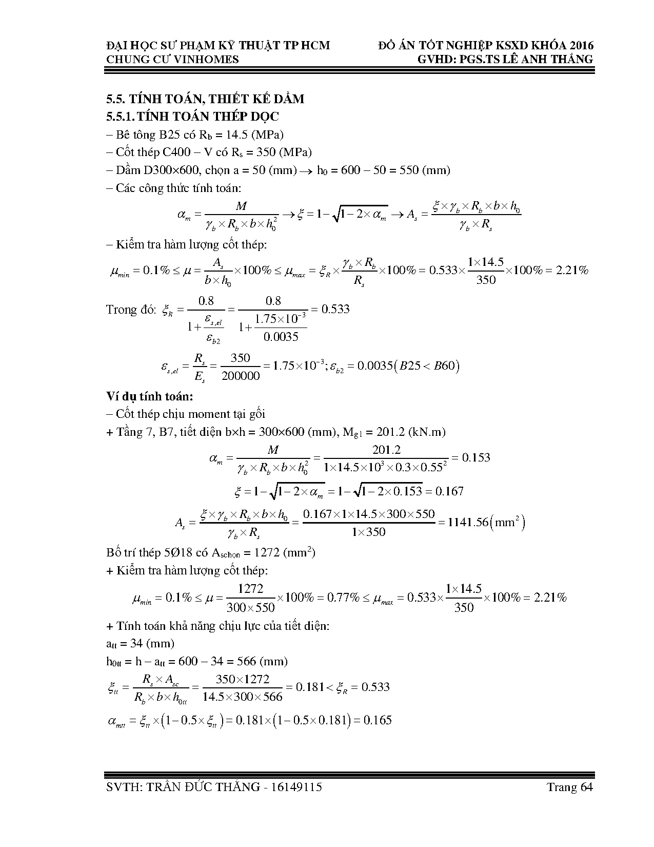 Đồ án tốt nghiệp - Chung cư Vinhomes - Trang 78