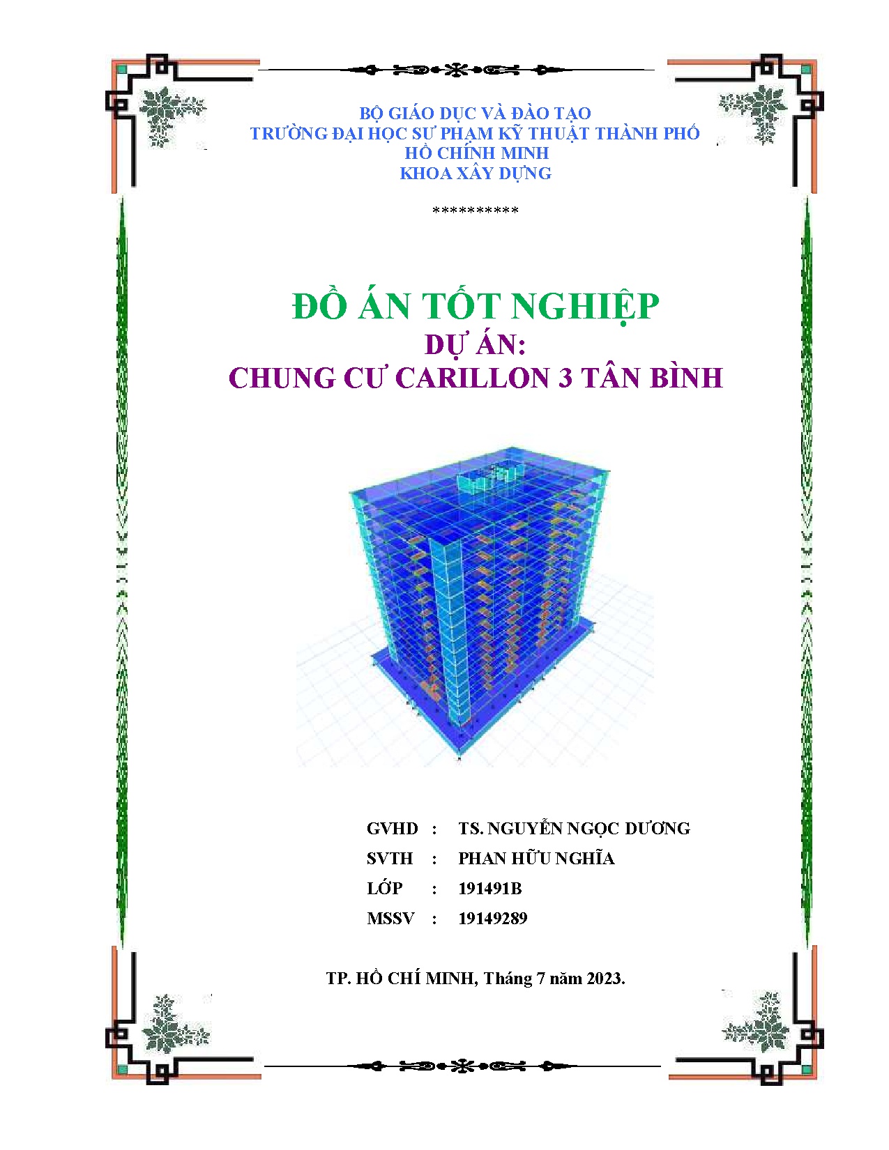 Đồ án tốt nghiệp - Chung cư Carillon 3 Tân Bình