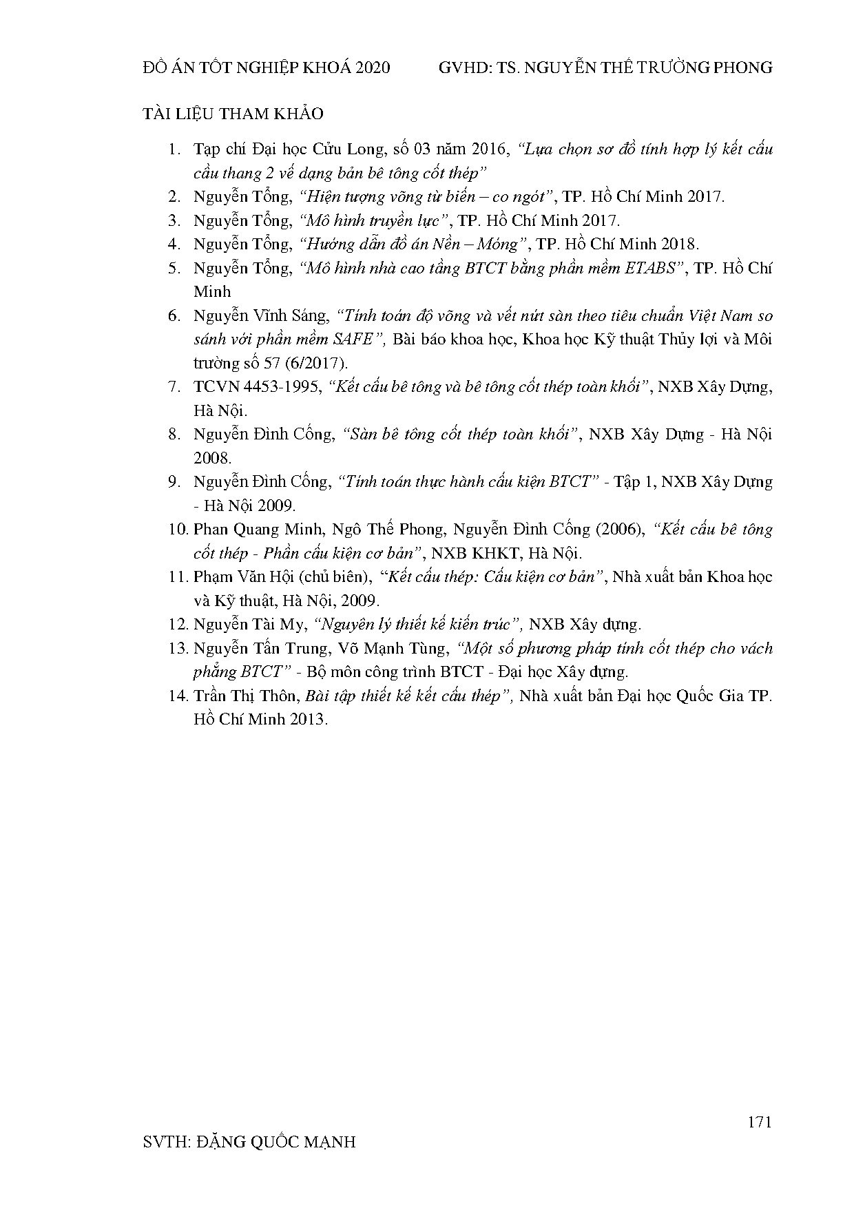 Đồ án tốt nghiệp - Chung cư M&amp;T Building - Trang 190