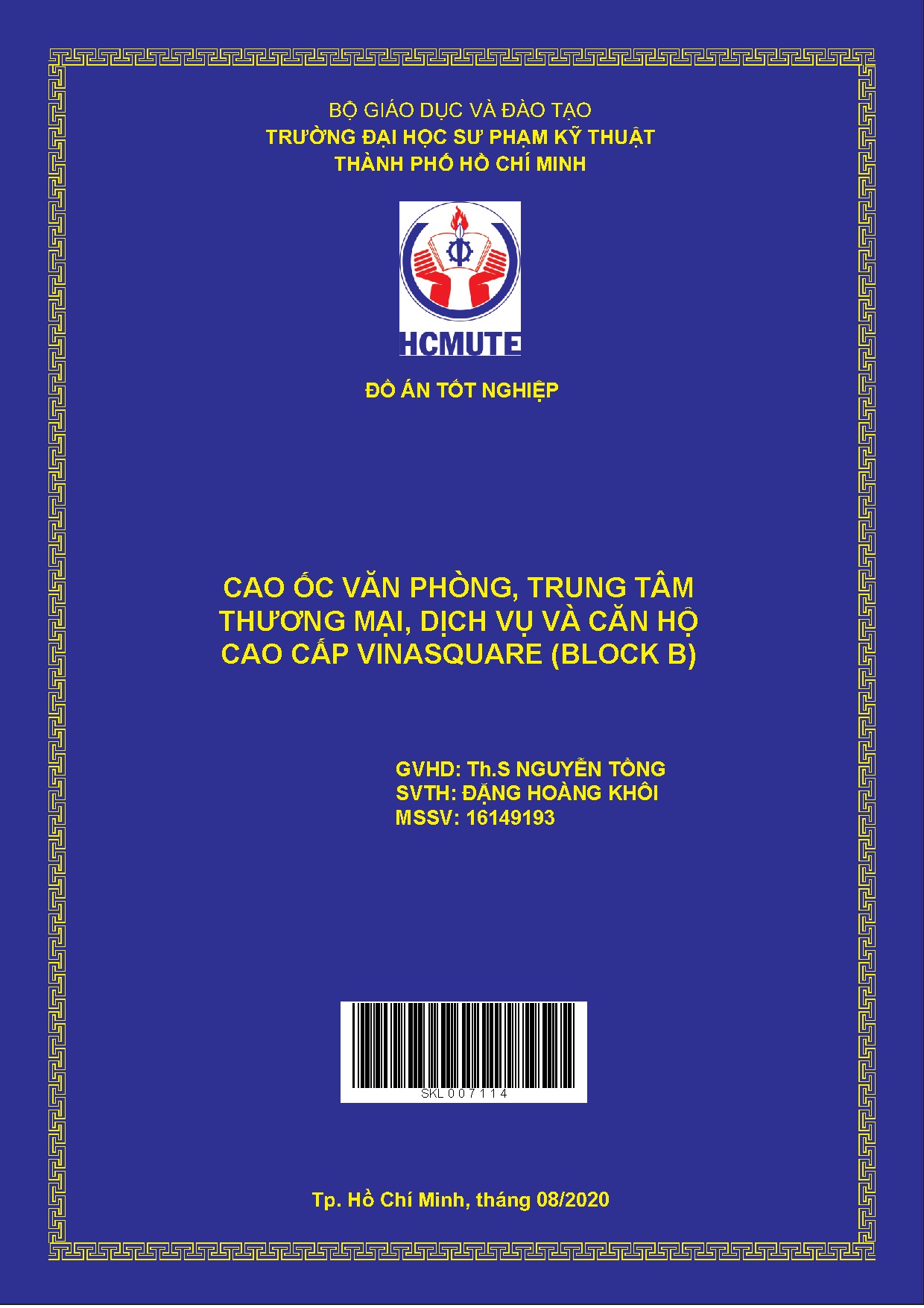 Đồ án tốt nghiệp - Cao ốc văn phòng, trung tâm thương mại, dịch vụ và căn hộ cao cấp VinaSquare ( B