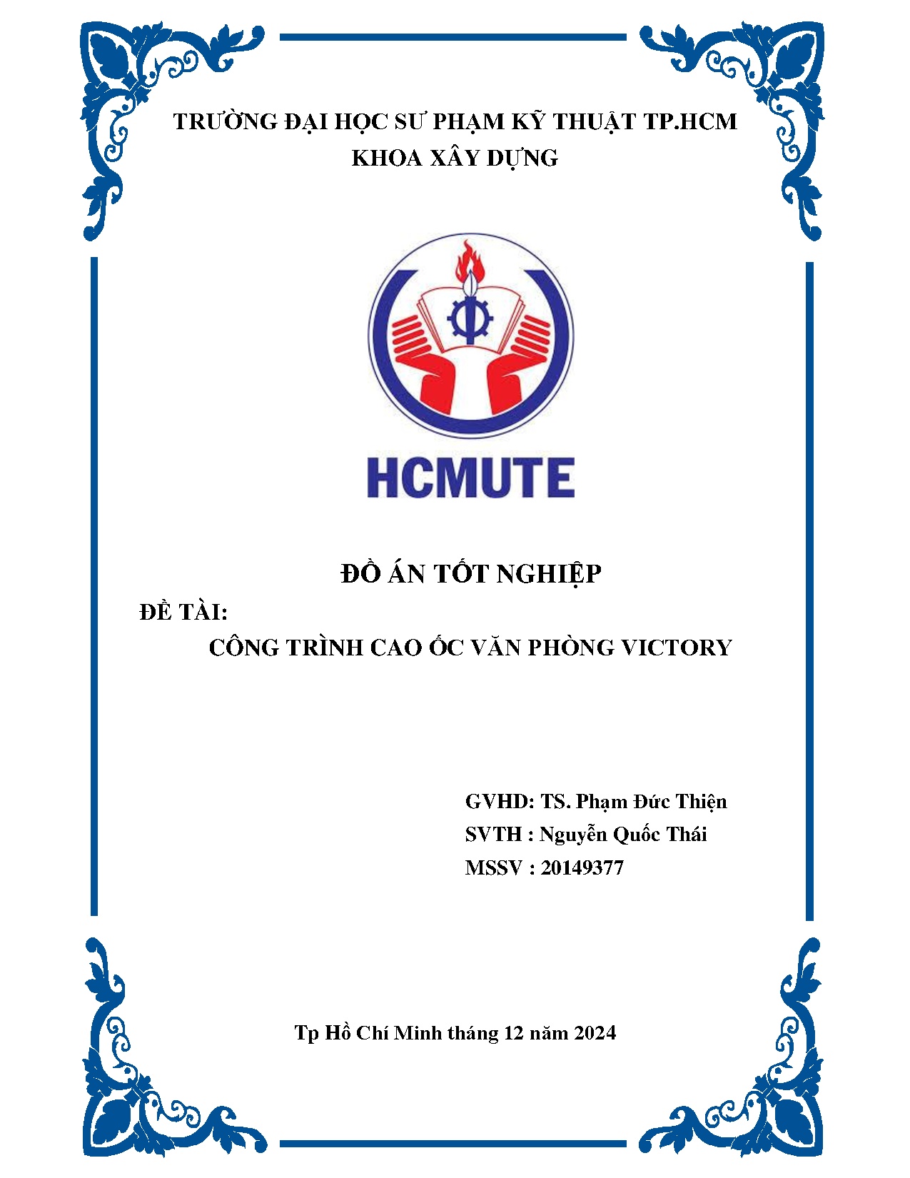 Đồ án tốt nghiệp - Công trình cao ốc văn phòng Victory