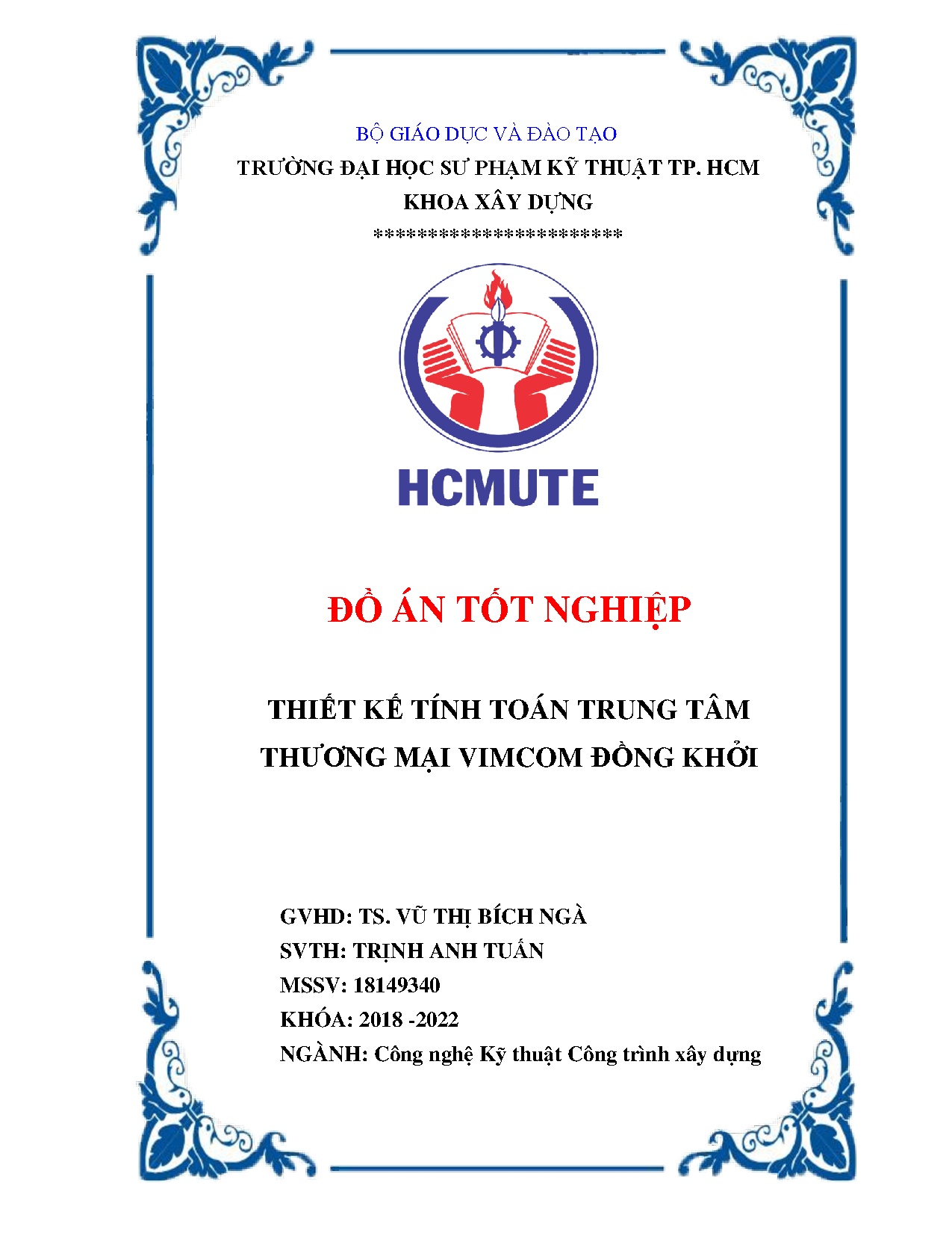 Đồ án tốt nghiệp - Thiết kế tính toán Trung tâm thương mại Vincom Đồng Khởi