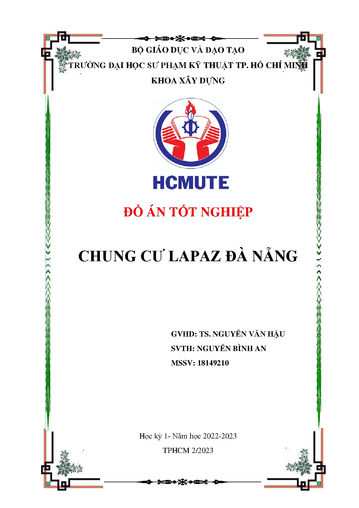 Đồ án tốt nghiệp - Chung cư Lapaz Đà Nẵng