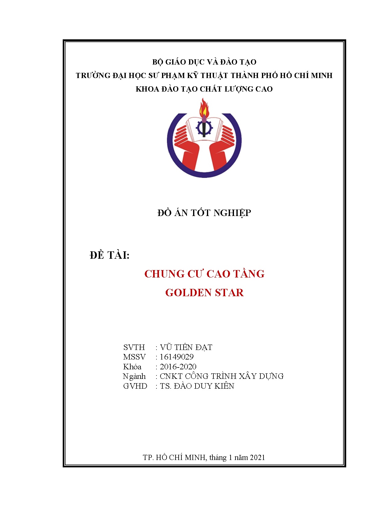 Đồ án tốt nghiệp - Chung cư cao tầng Golden star