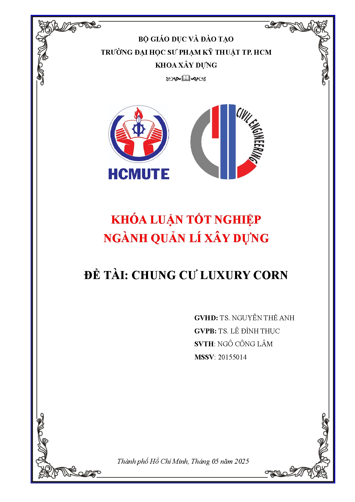 Đồ án tốt nghiệp - Chung cư Luxury Corn