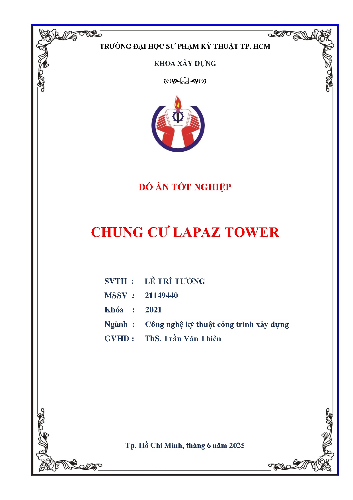 Đồ án tốt nghiệp - Chung cư Lapaz Tower