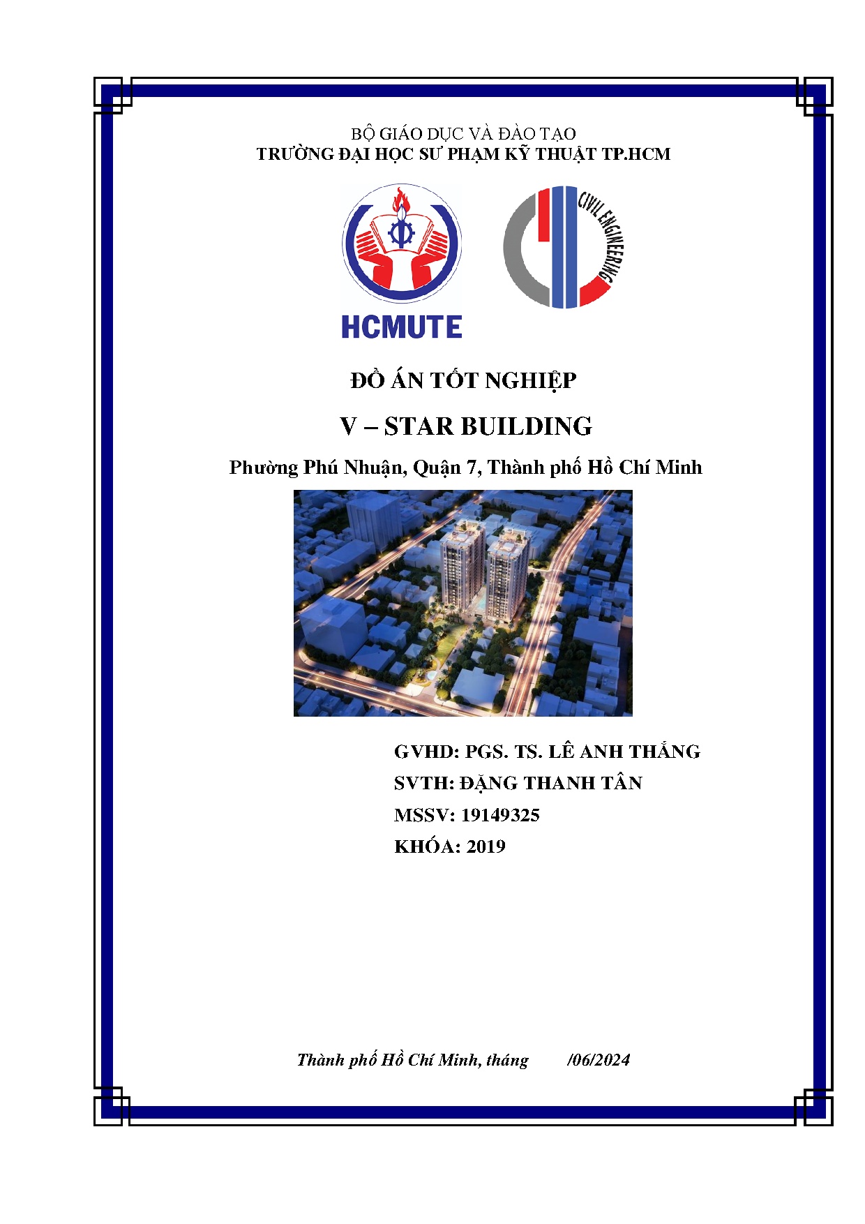 Đồ án tốt nghiệp - V-Star building phường Phú Nhuận, quận 7, Thành phố Hồ Chí Minh