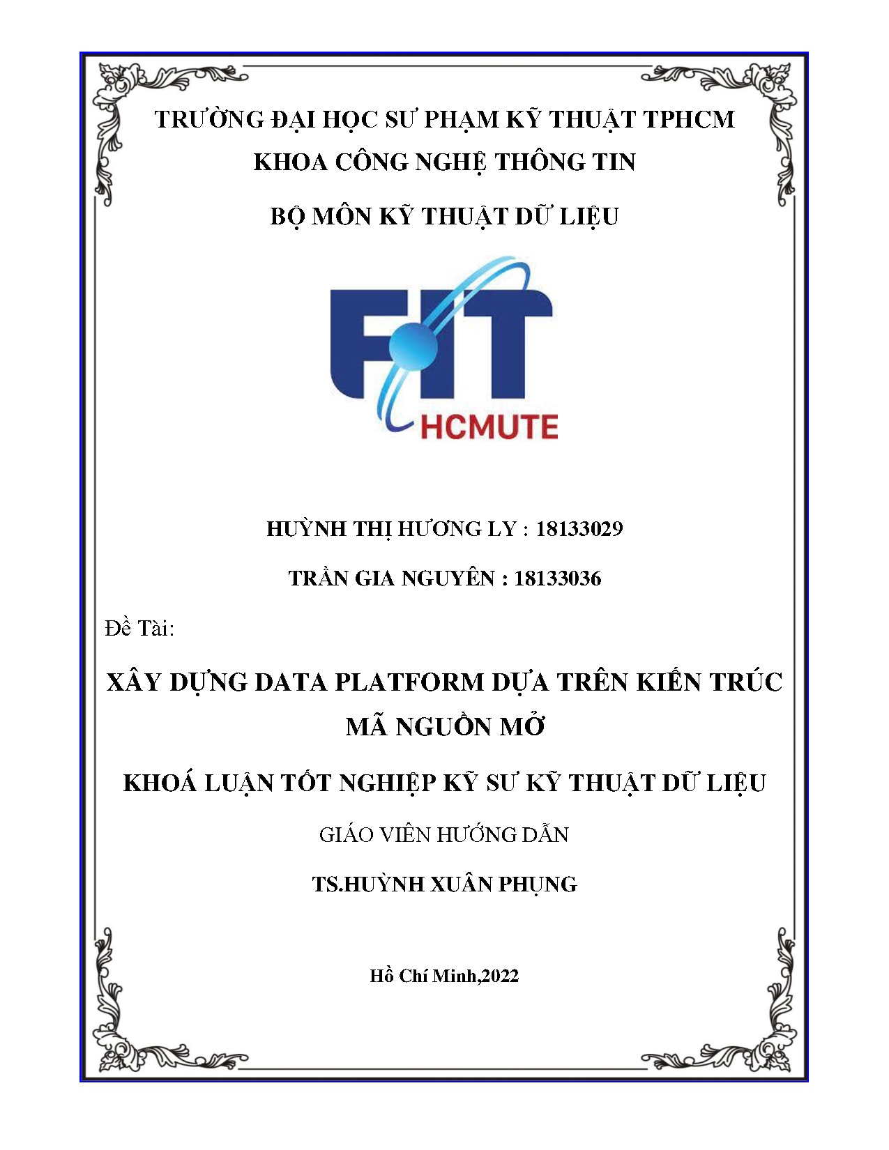 Đồ án tốt nghiệp - Xây dựng data platform dựa trên kiến trúc mã nguồn mở