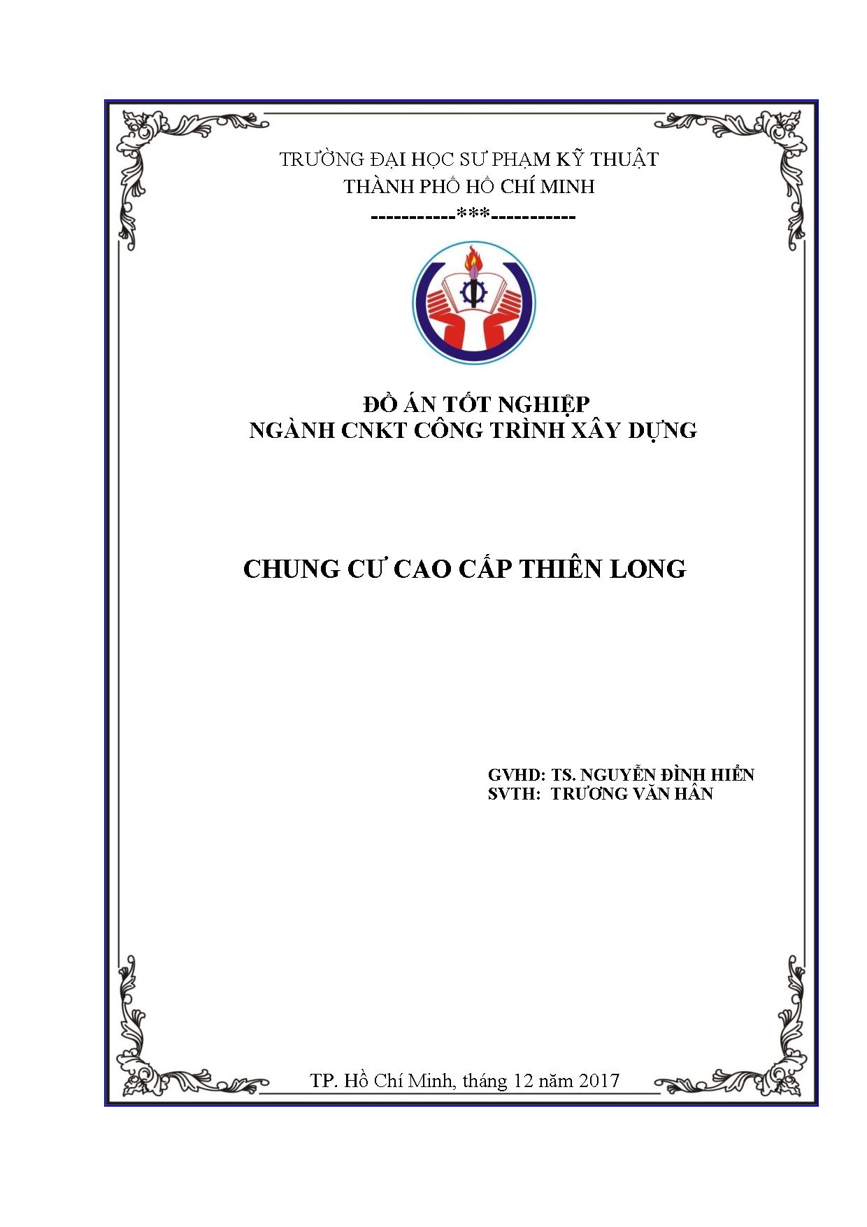 Đồ án tốt nghiệp - Chung cư cao cấp Thiên Long