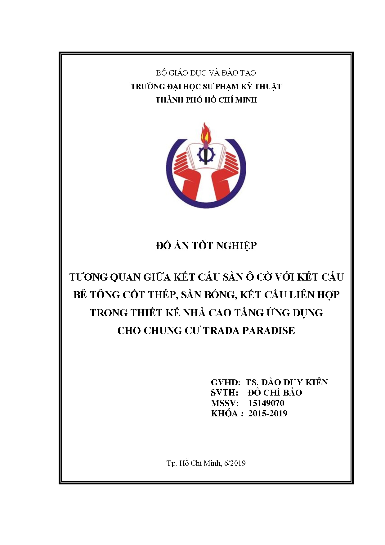 Đồ án tốt nghiệp - Tương quan giữa kết cấu sàn ô cờ với kết cấu bê tông cốt thép, sàn BKCLHTTKNCT