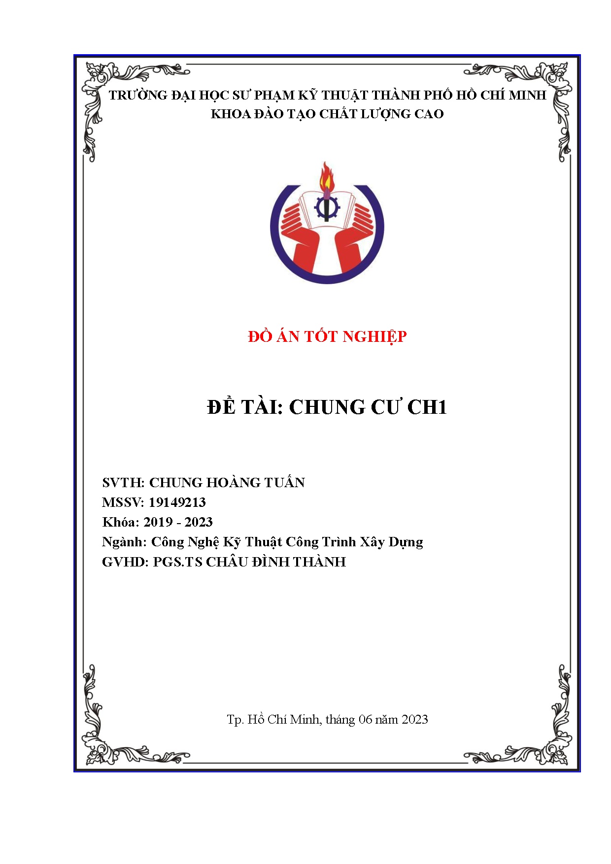 Đồ án tốt nghiệp - Chung Cư CH1