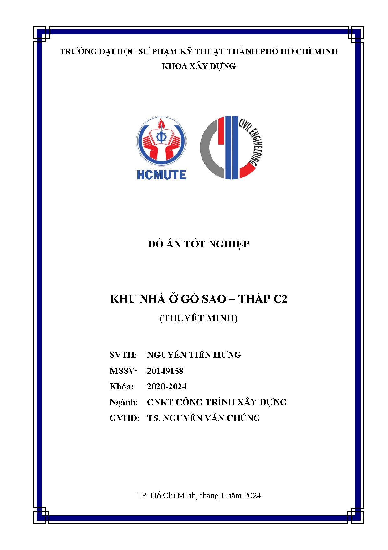 Đồ án tốt nghiệp - Khu nhà ở Gò Sao - Tháp C2 (Thuyết minh)