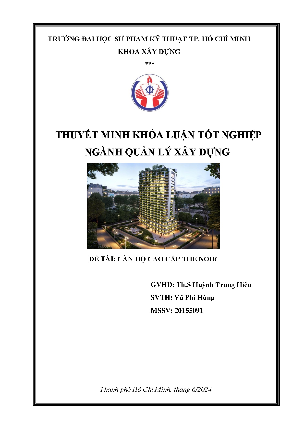 Đồ án tốt nghiệp - Căn hộ cao cấp The Noir