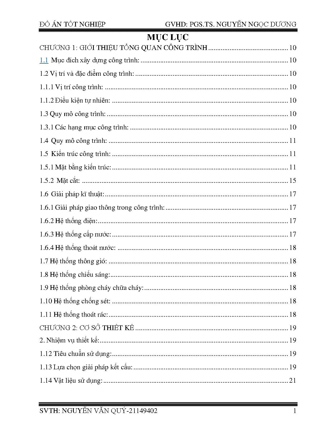 Đồ án tốt nghiệp - Chung cư XNK Apartment