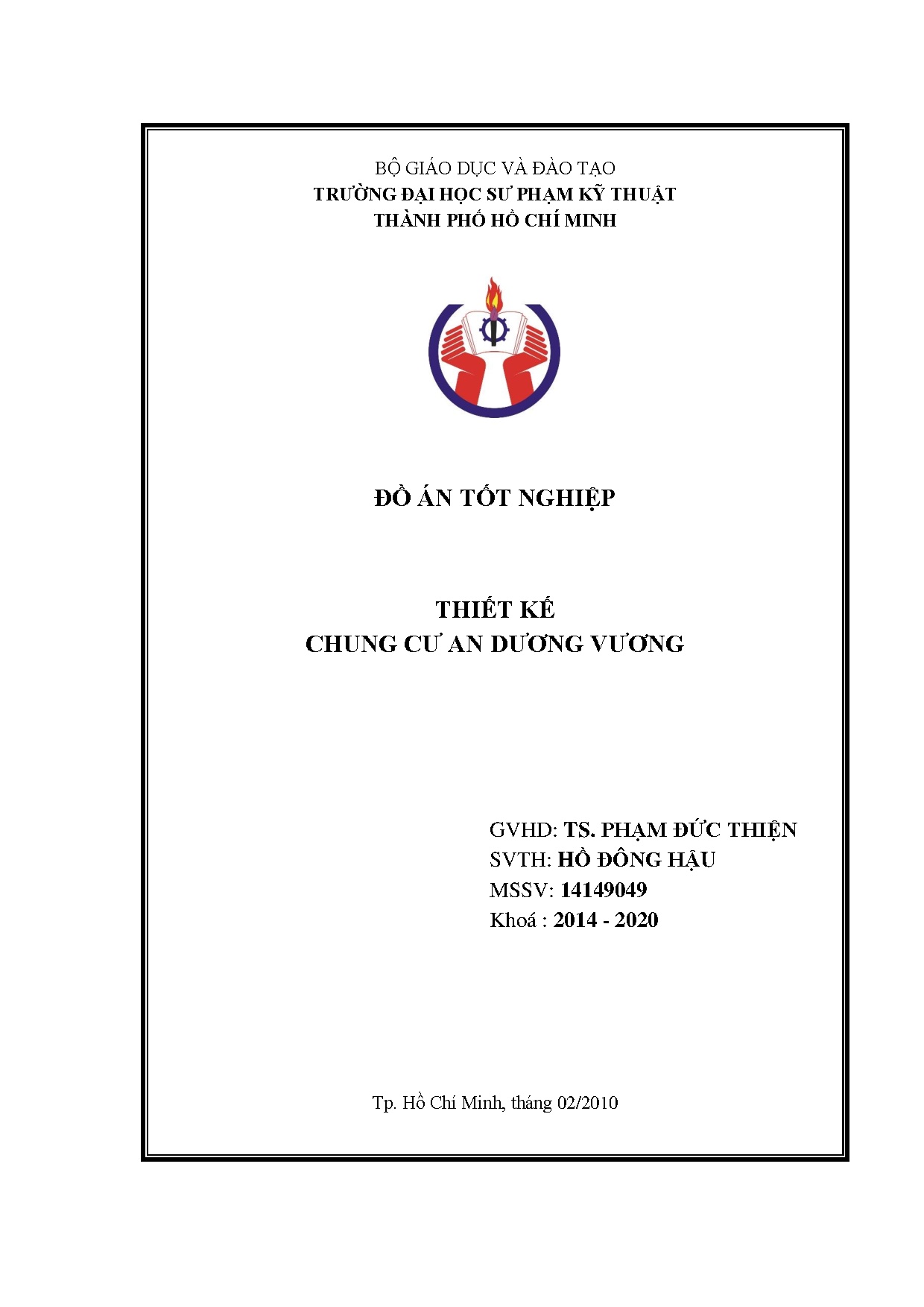 Đồ án tốt nghiệp - Thiết kế chung cư An Dương Vương