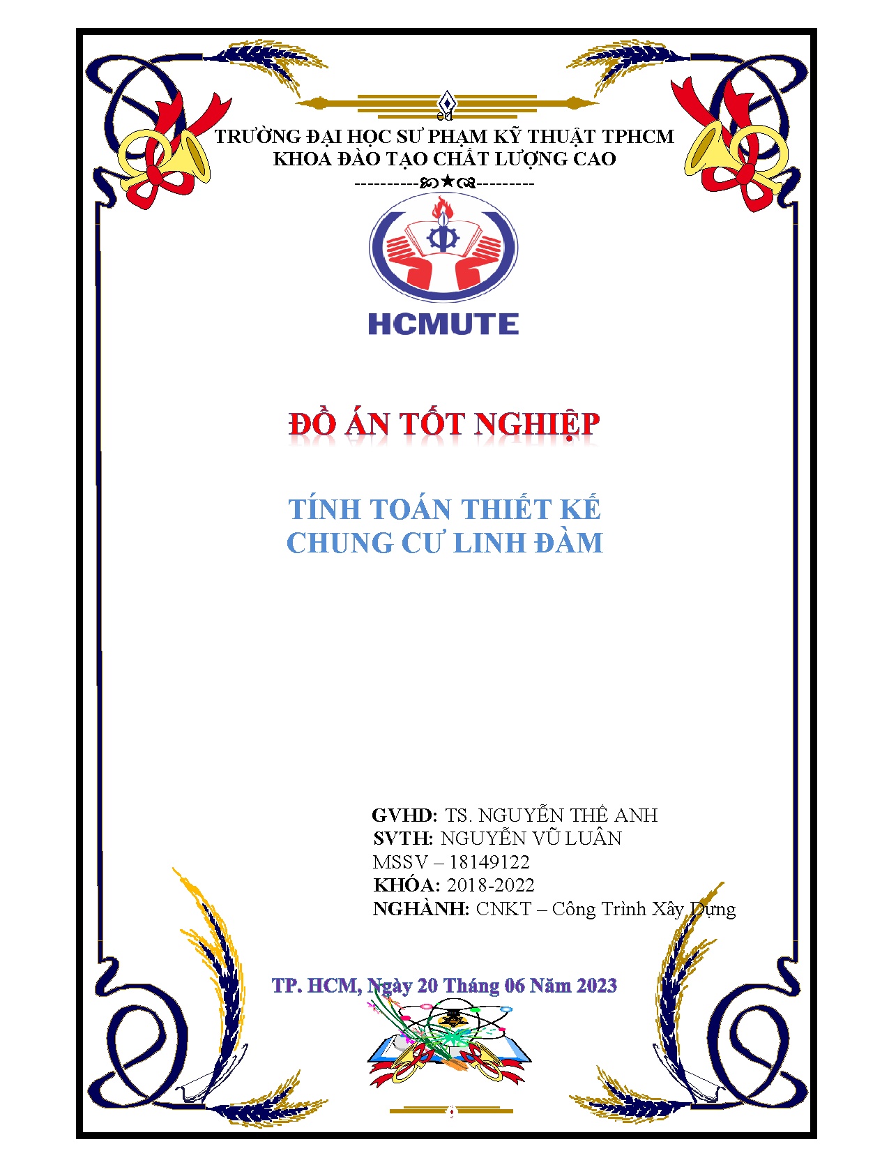 Đồ án tốt nghiệp - Tính toán thiết kế chung cư Linh Đàm