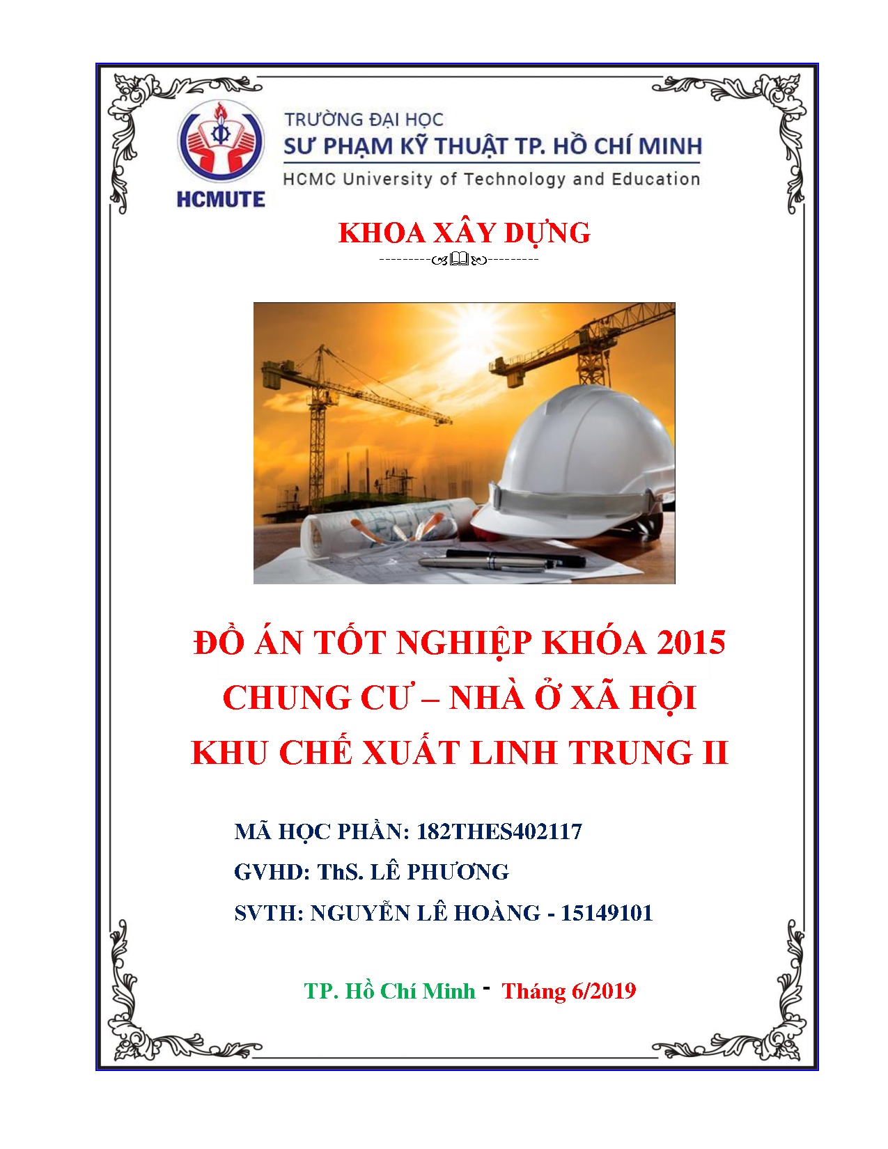 Đồ án tốt nghiệp - Chung cư - Nhà xã hội Khu chế xuất Linh Trung II