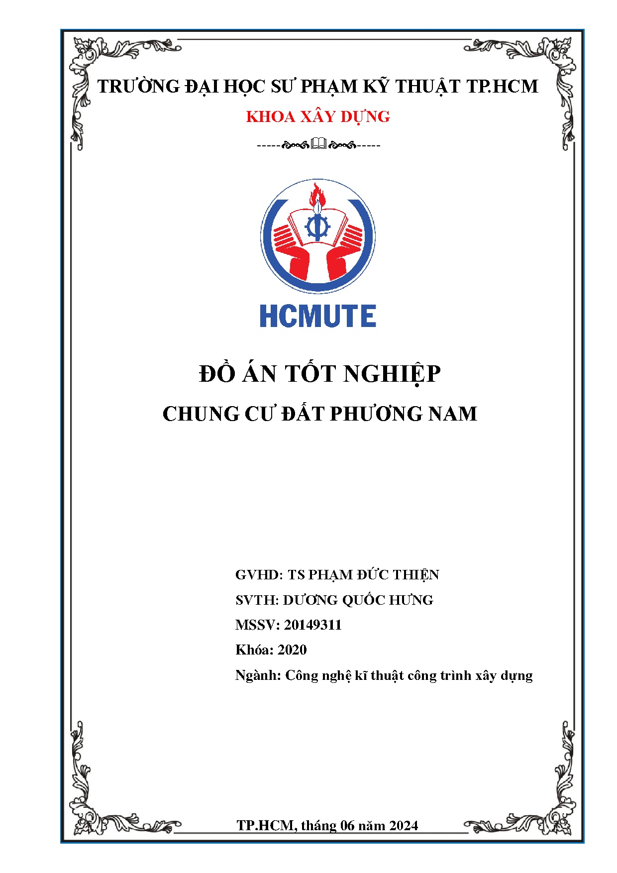 Đồ án tốt nghiệp - Chung cư Đất Phương Nam