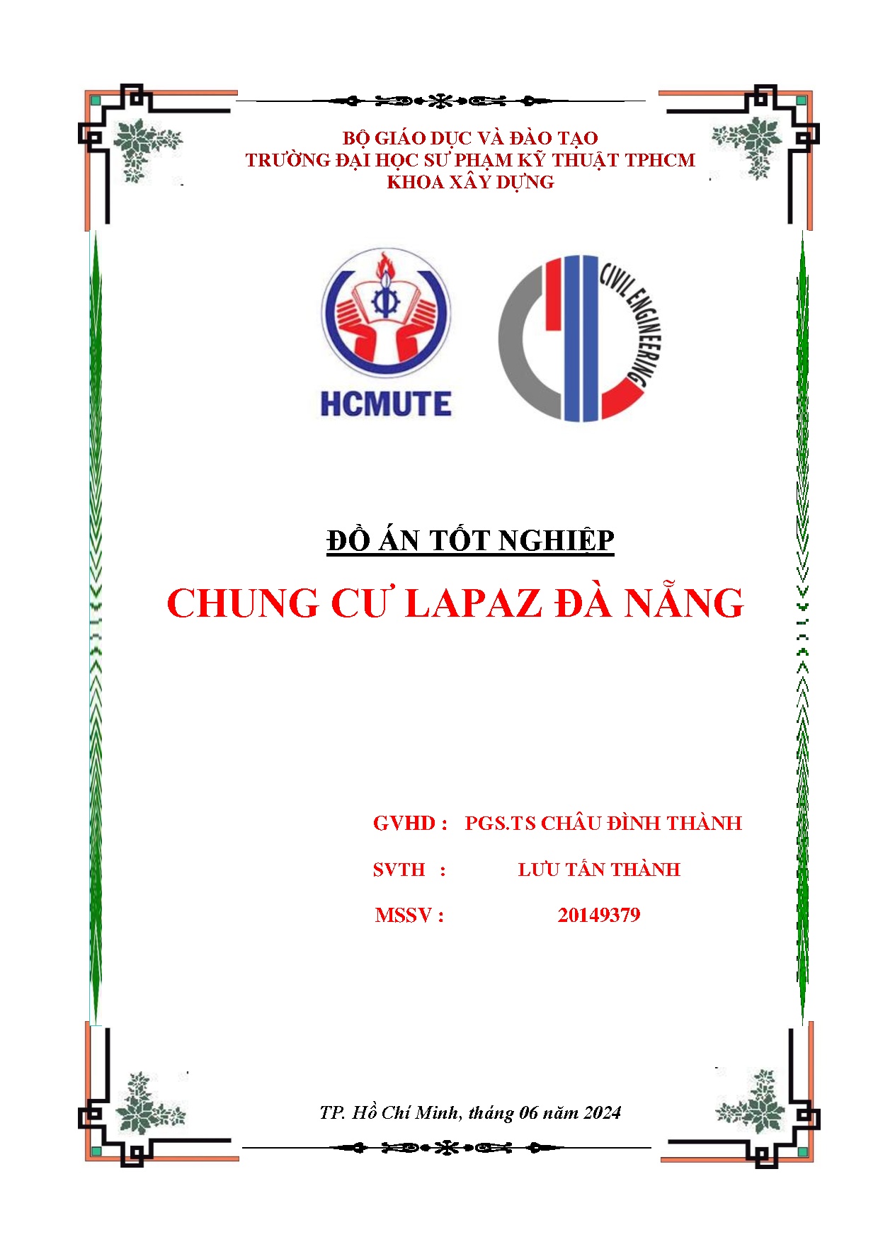 Đồ án tốt nghiệp - Chung cư Lapaz Đà Nẵng