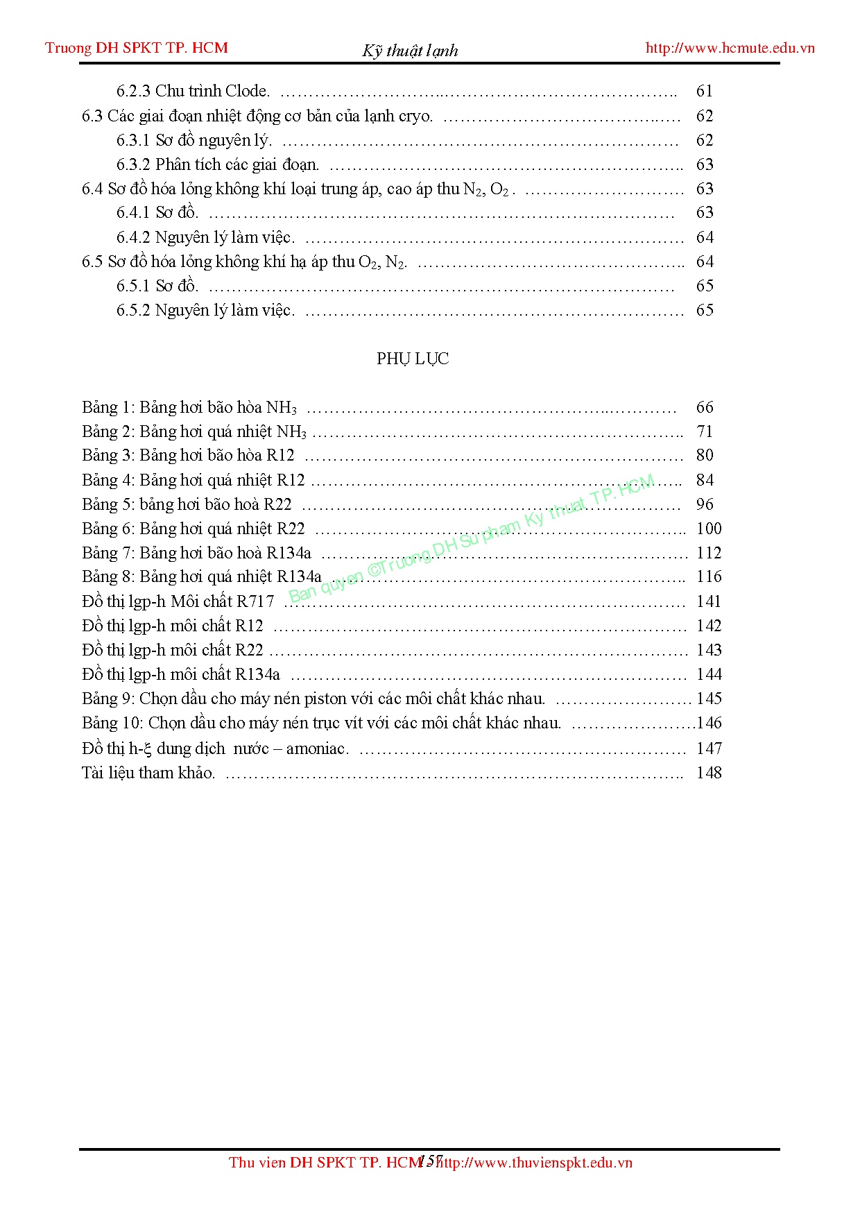 Giáo trình kỹ thuật lạnh _ Lê Xuân Hoà - Trang 159