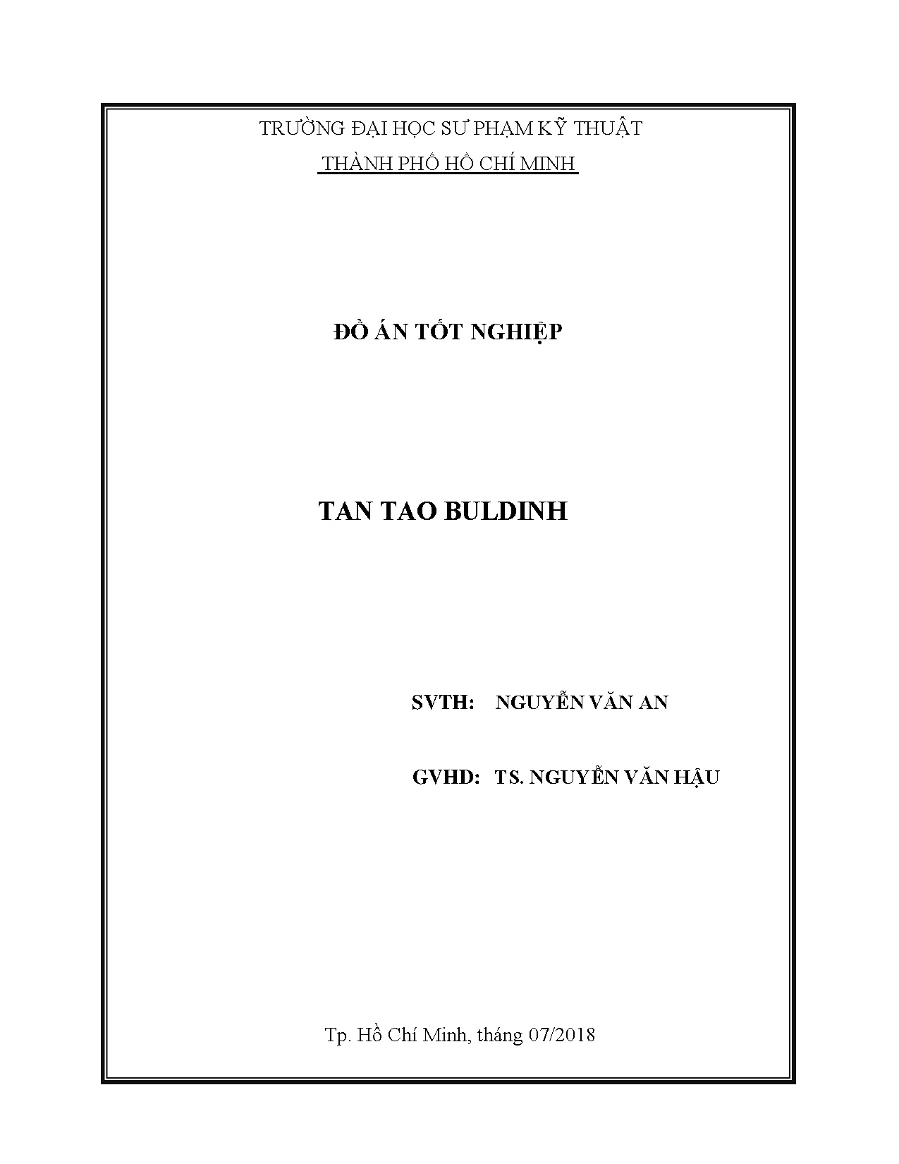 Đồ án tốt nghiệp - Tan Tao Buldinh