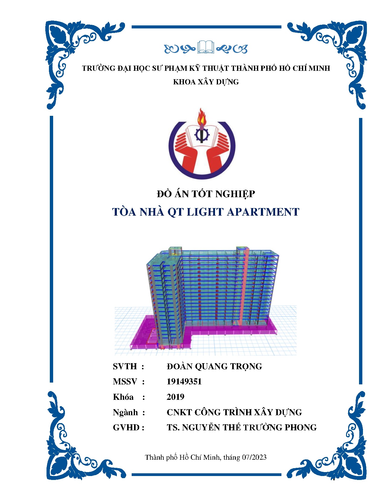 Đồ án tốt nghiệp - Công trình tòa nhà QT Light Apartment