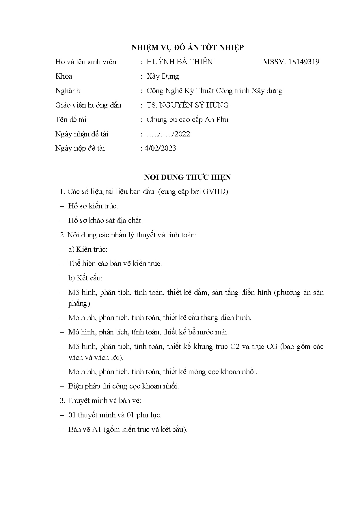 Đồ án tốt nghiệp - Chung cư cao cấp An Phú