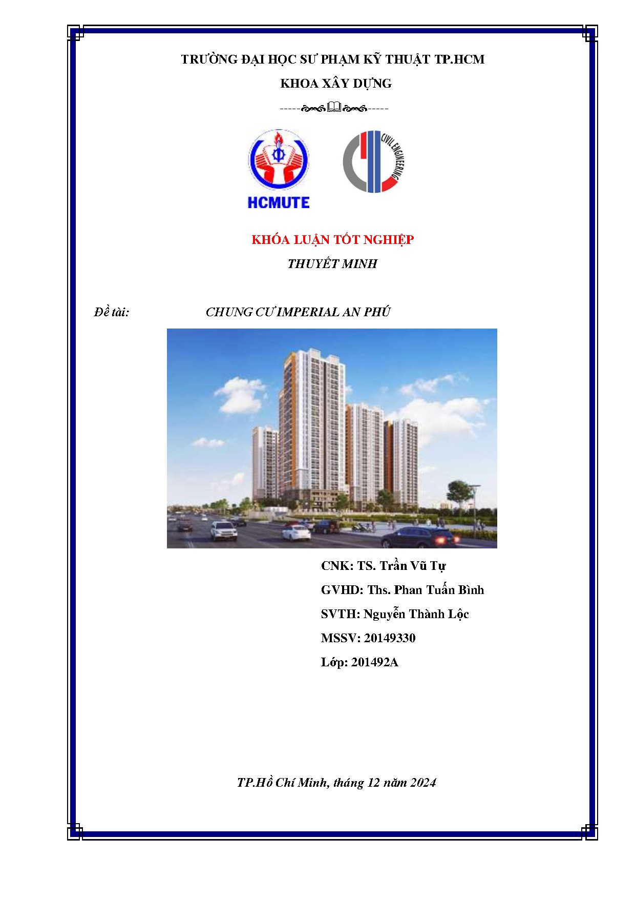 Đồ án tốt nghiệp - Chung cư Imperial An Phú