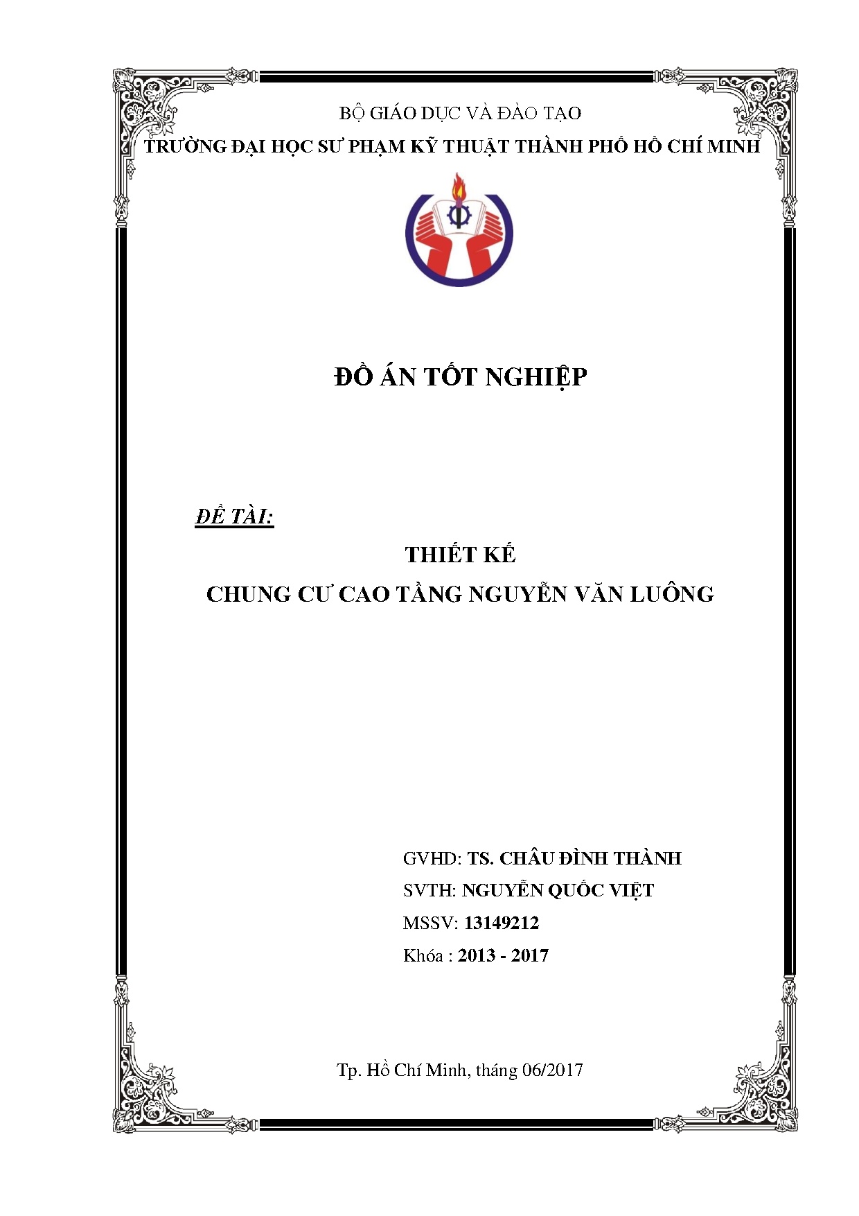 Đồ án tốt nghiệp - Thiết kế chung cư cao tầng Nguyễn Văn Luông