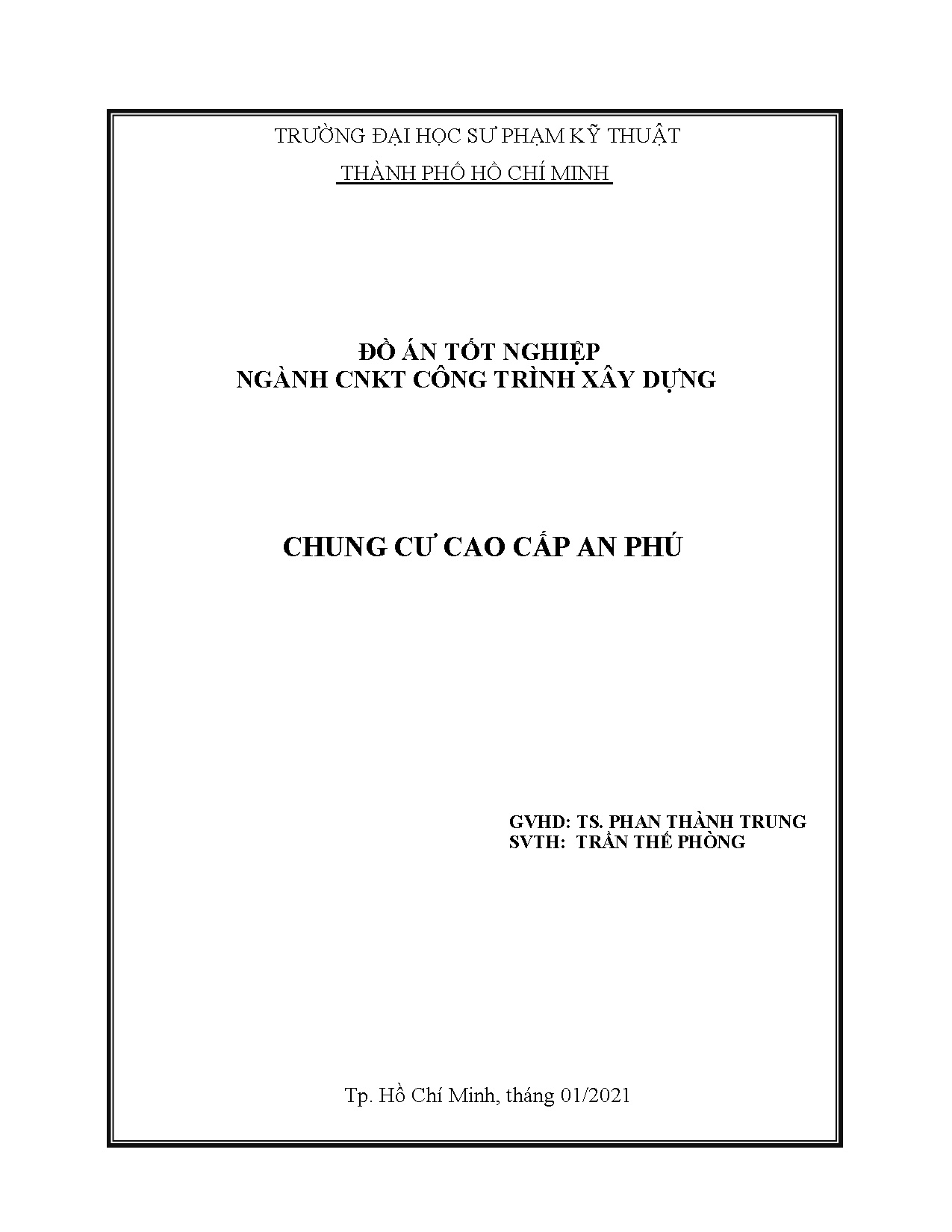 Đồ án tốt nghiệp - Chung cư cao cấp An Phú