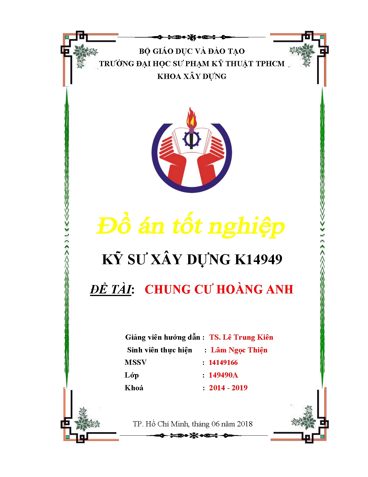 Đồ án tốt nghiệp - Chung cư Hoàng Anh