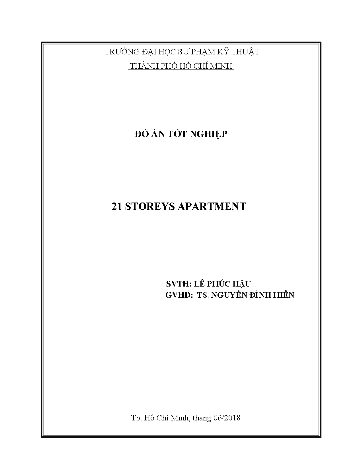 Đồ án tốt nghiệp - 21 Storeys Apartment