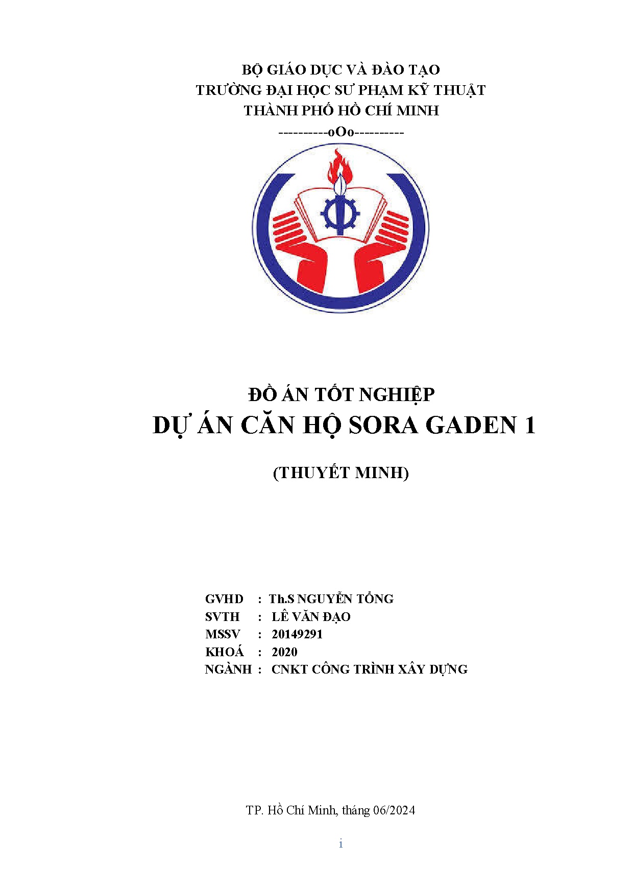Đồ án tốt nghiệp - Dự án căn hộ Sora Garden 1