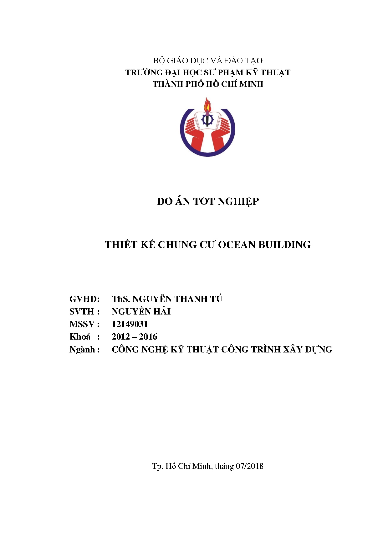 Đồ án tốt nghiệp - Thiết kế chung cư Ocean Building