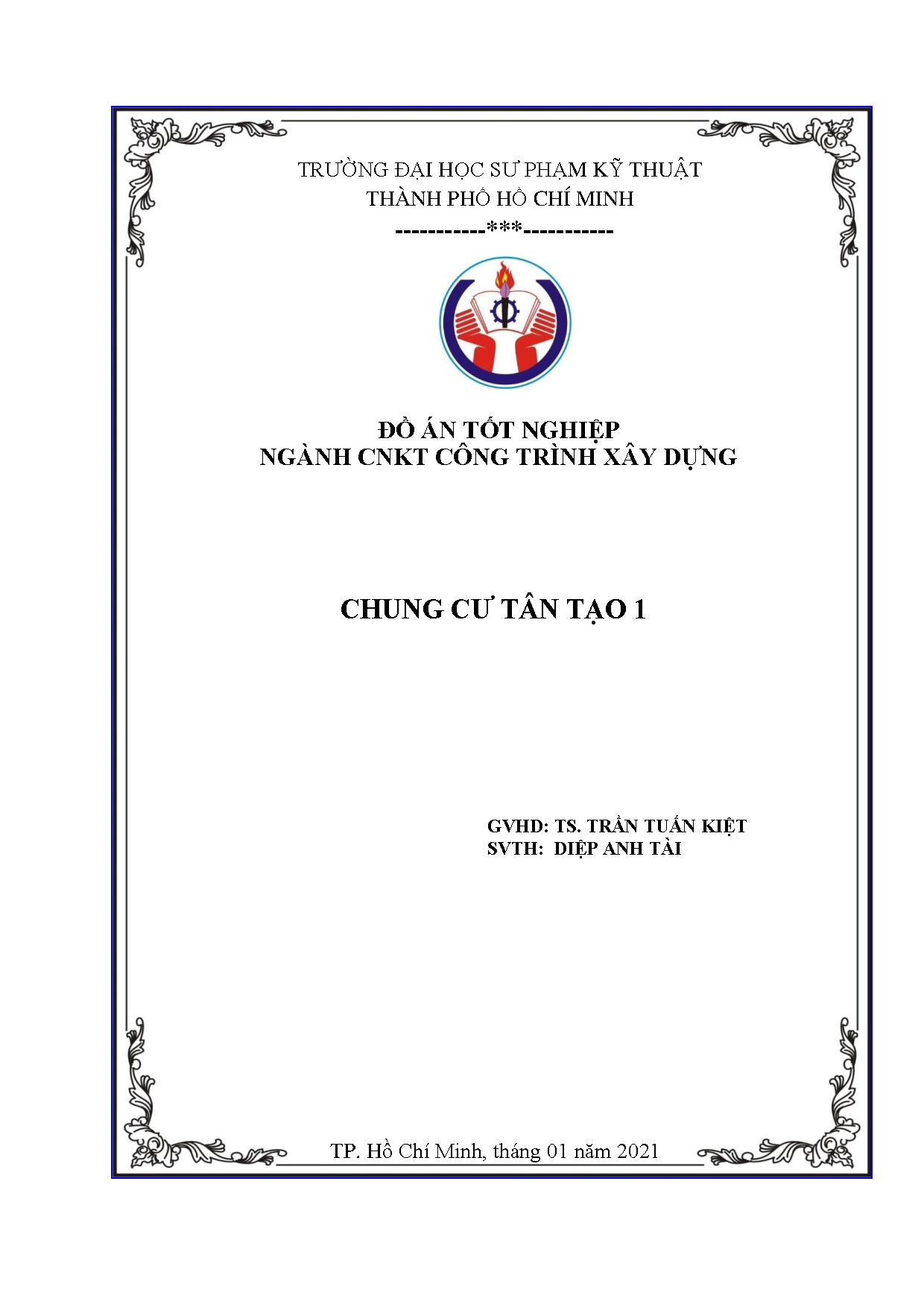 Đồ án tốt nghiệp - Chung cư Tân Tạo 1