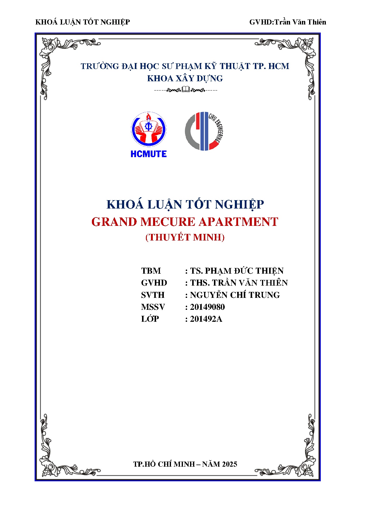 Đồ án tốt nghiệp - Grand Mecure Apartment