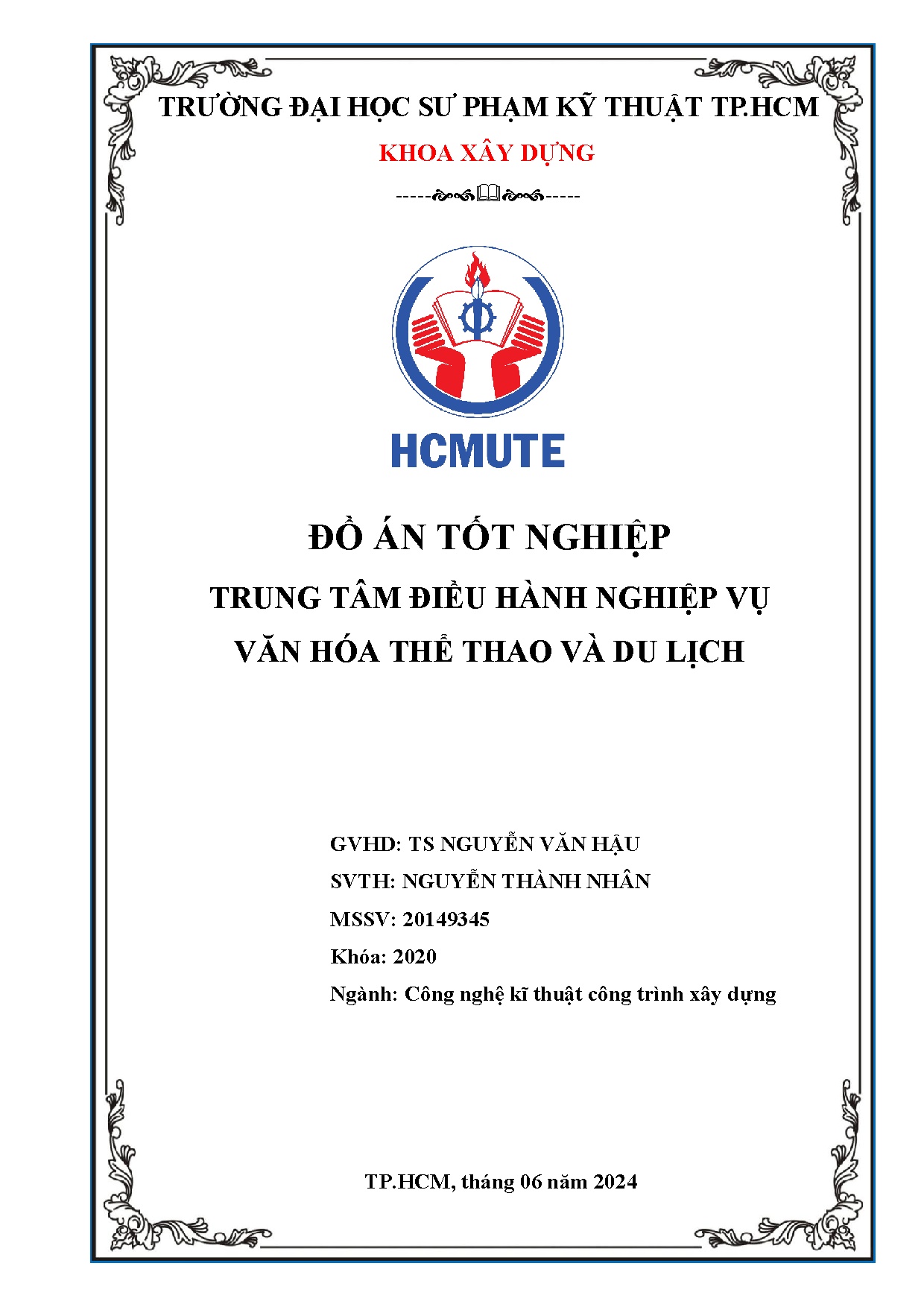 Đồ án tốt nghiệp - Trung tâm điều hành nghiệp vụ Văn hóa Thể thao và Du lịch