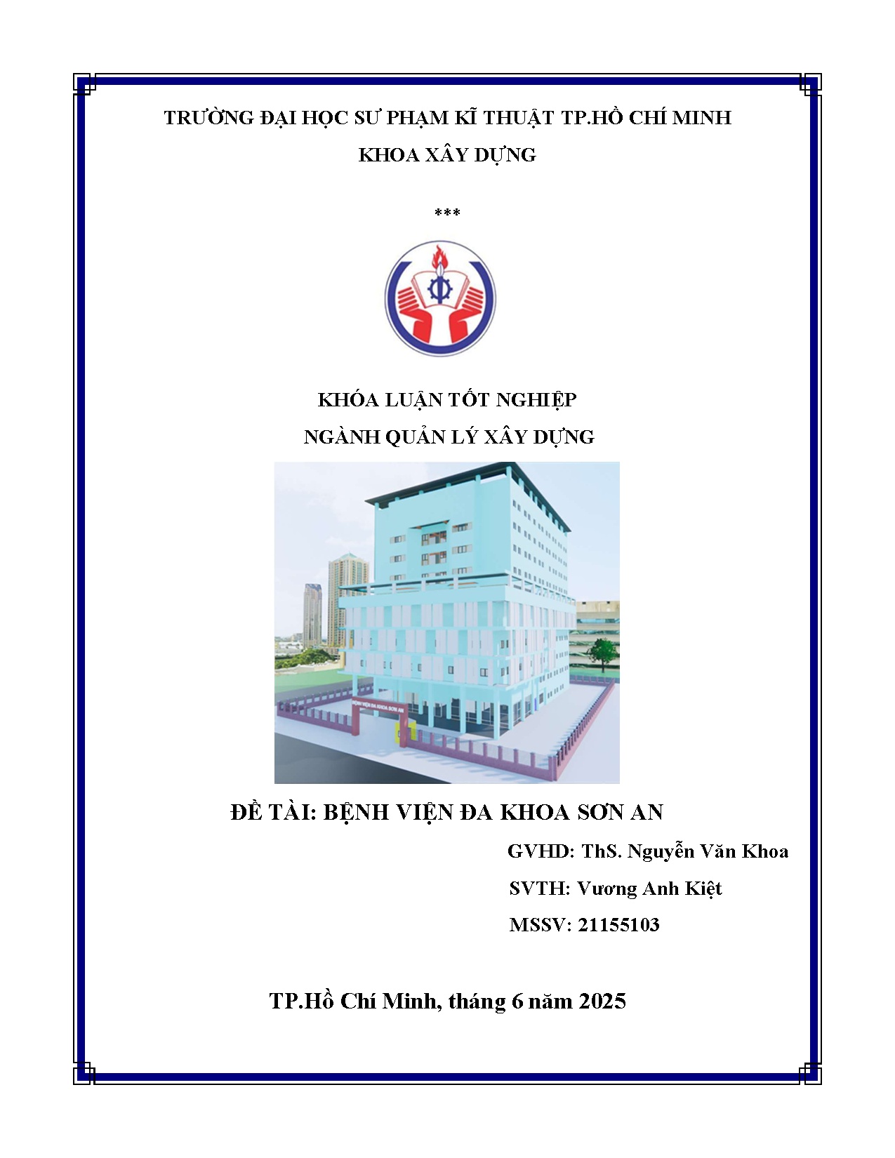 Đồ án tốt nghiệp - Bệnh viện đa khoa Sơn An