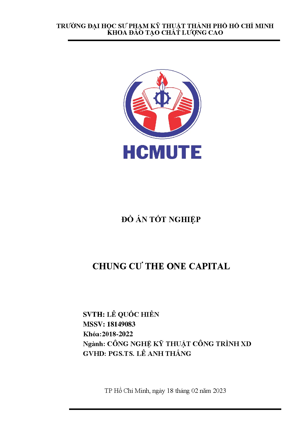 Đồ án tốt nghiệp - Chung cư The one capital