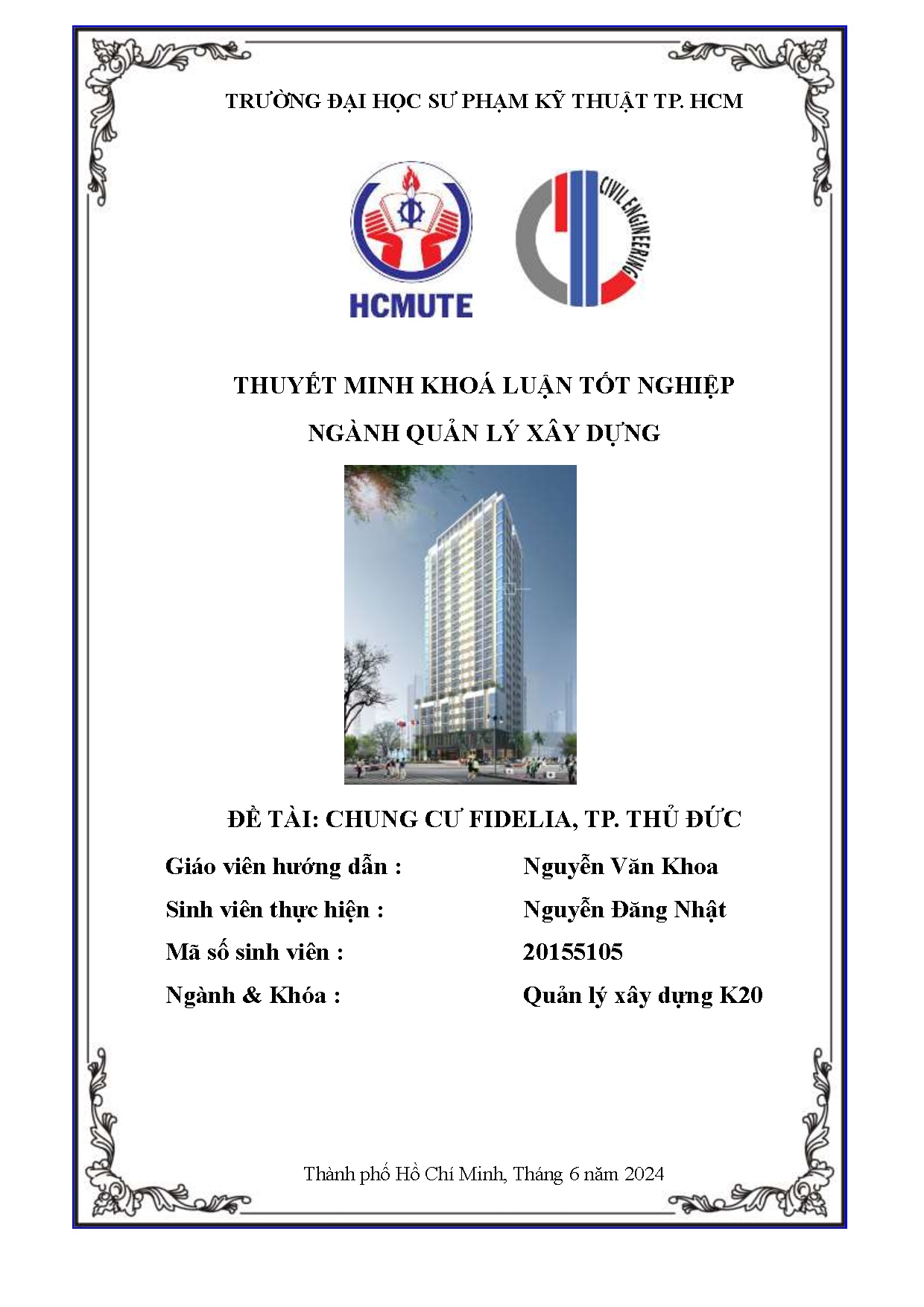 Đồ án tốt nghiệp - Chung cư Fidelia, TP. Thủ Đức