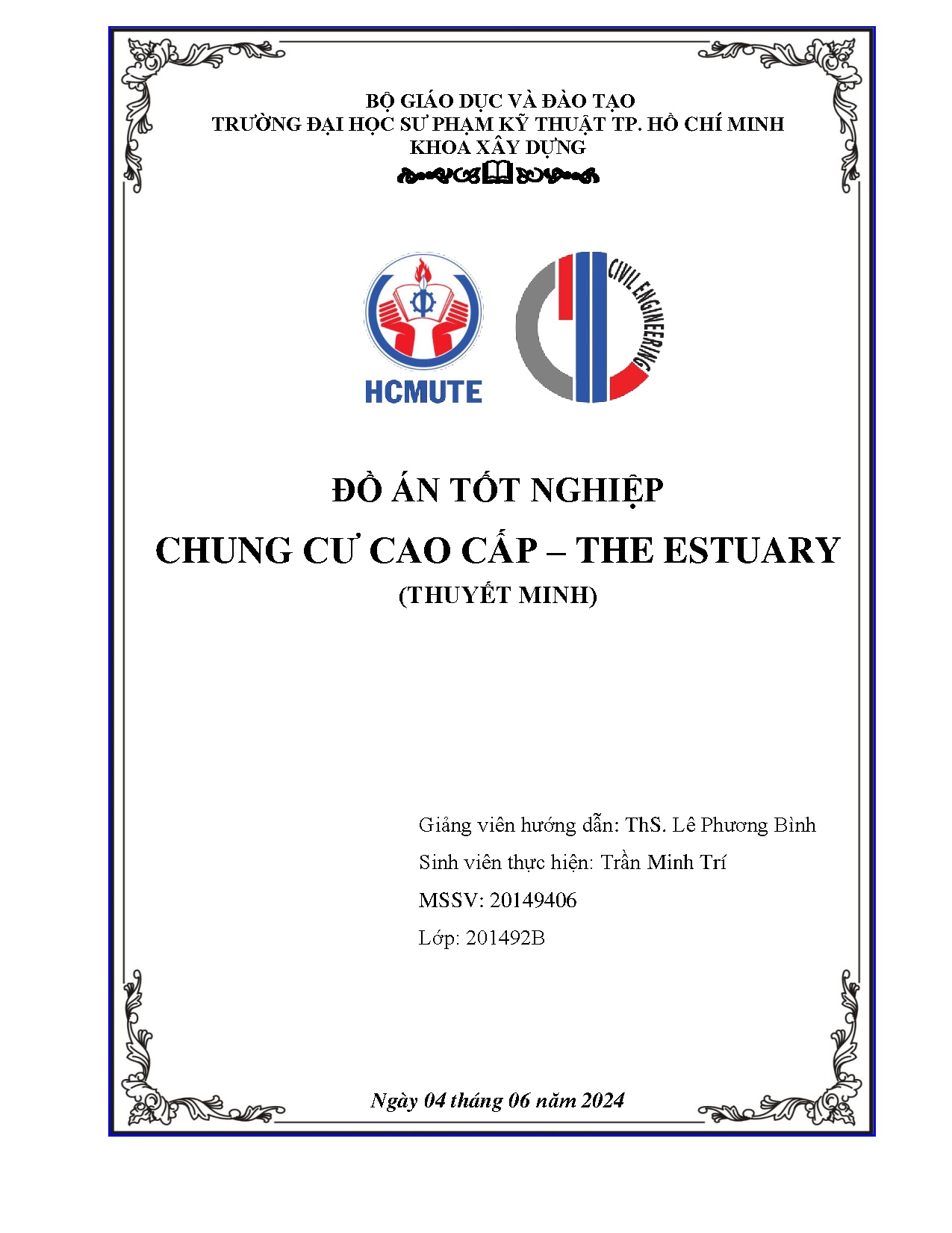 Đồ án tốt nghiệp - Chung cư cao cấp -The Estuary