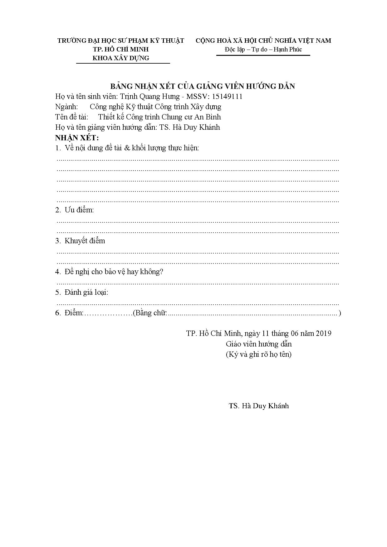 Đồ án tốt nghiệp - Chung cư An Bình