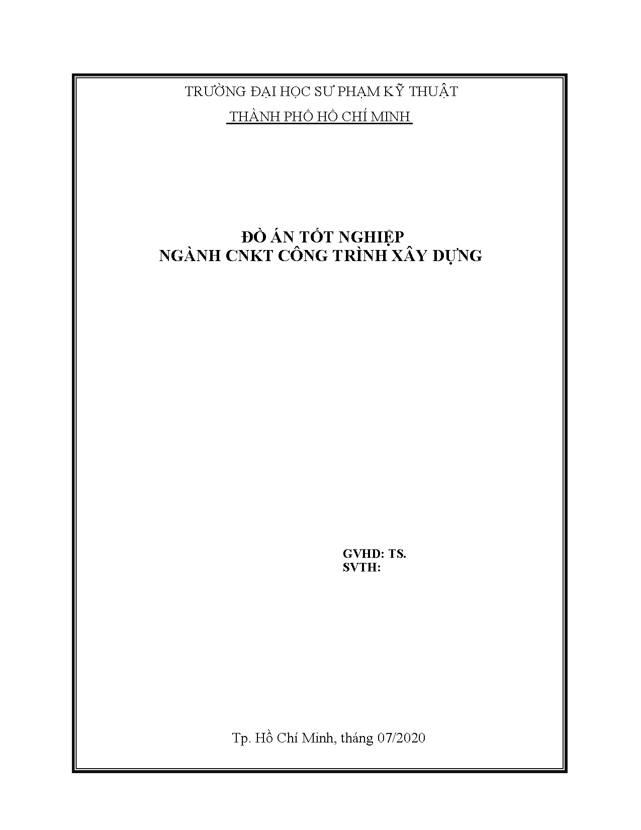 Đồ án tốt nghiệp - Chung cư Tân Tạo 1