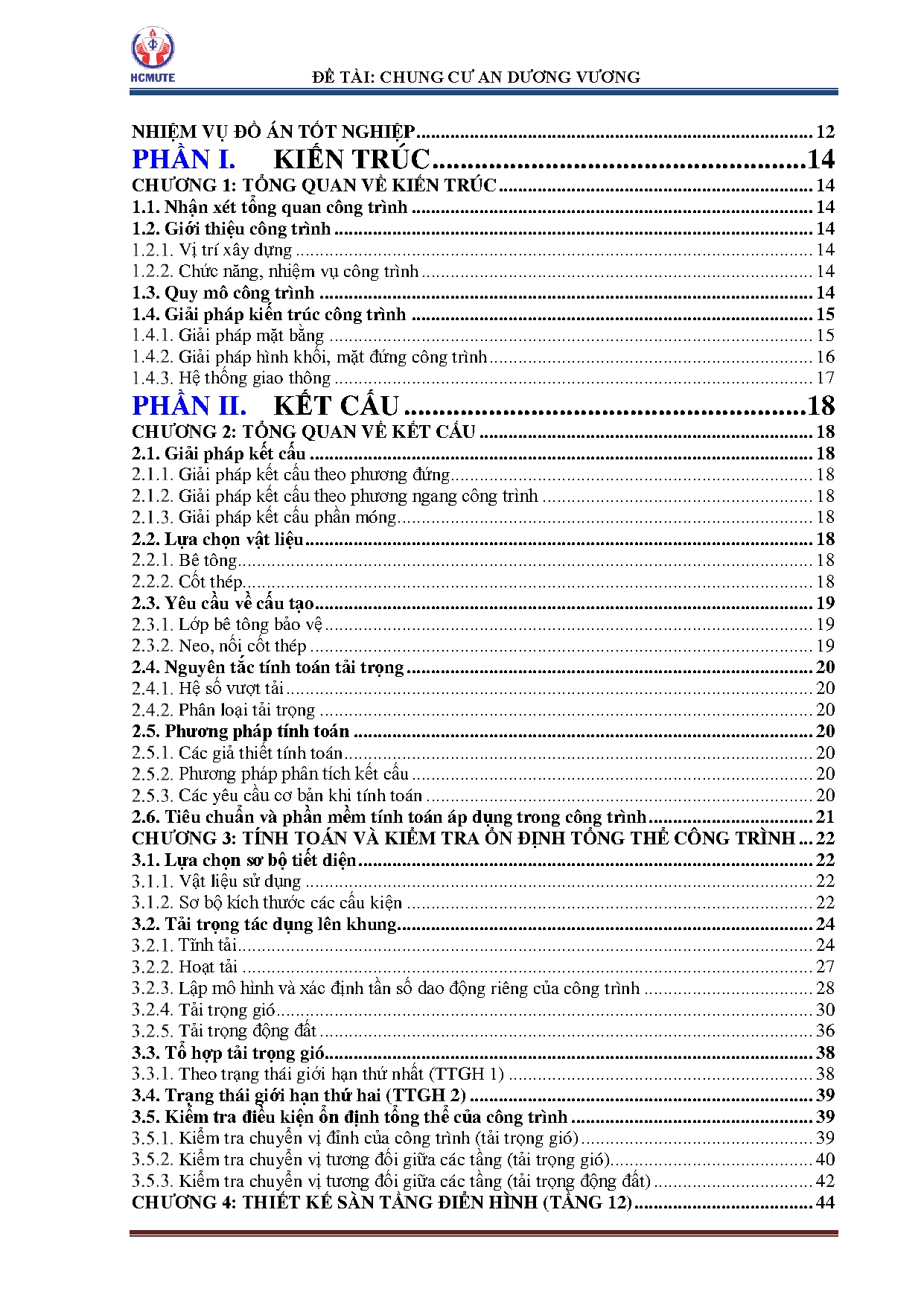 Đồ án tốt nghiệp - Thiết kế chung cư An Dương Vương