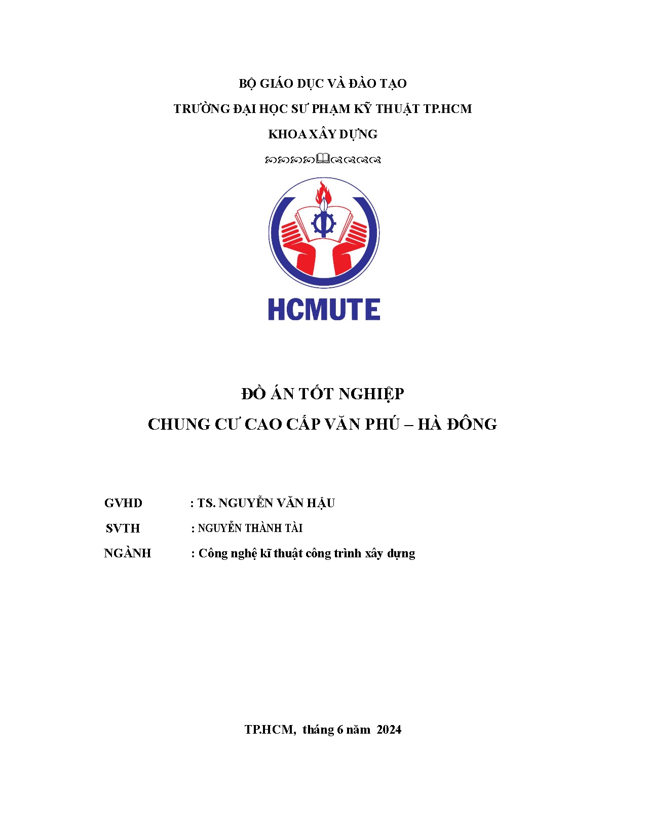 Đồ án tốt nghiệp - Chung cư cao cấp Văn Phú-Hà Đông