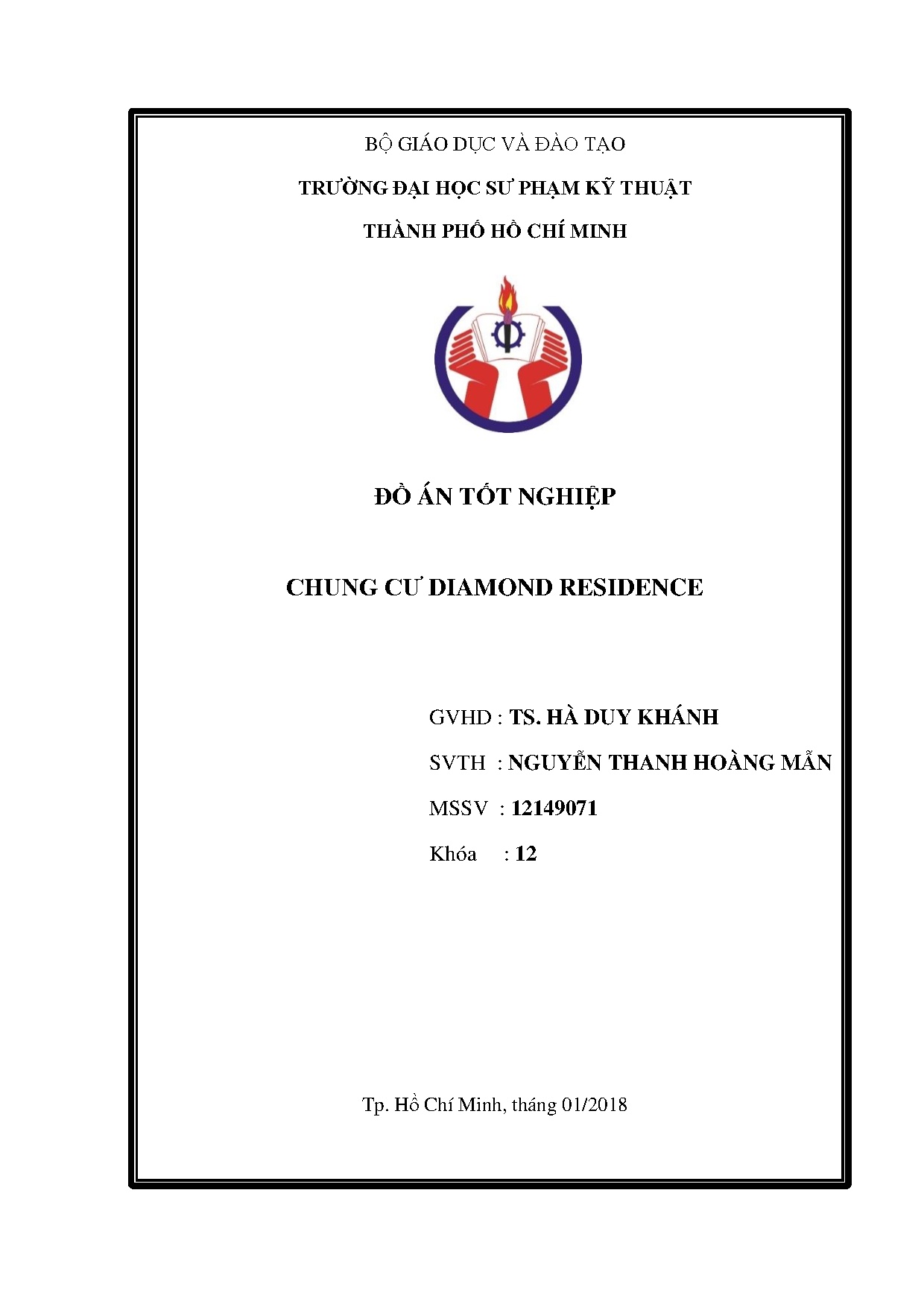 Đồ án tốt nghiệp - Chung cư Diamond Residence